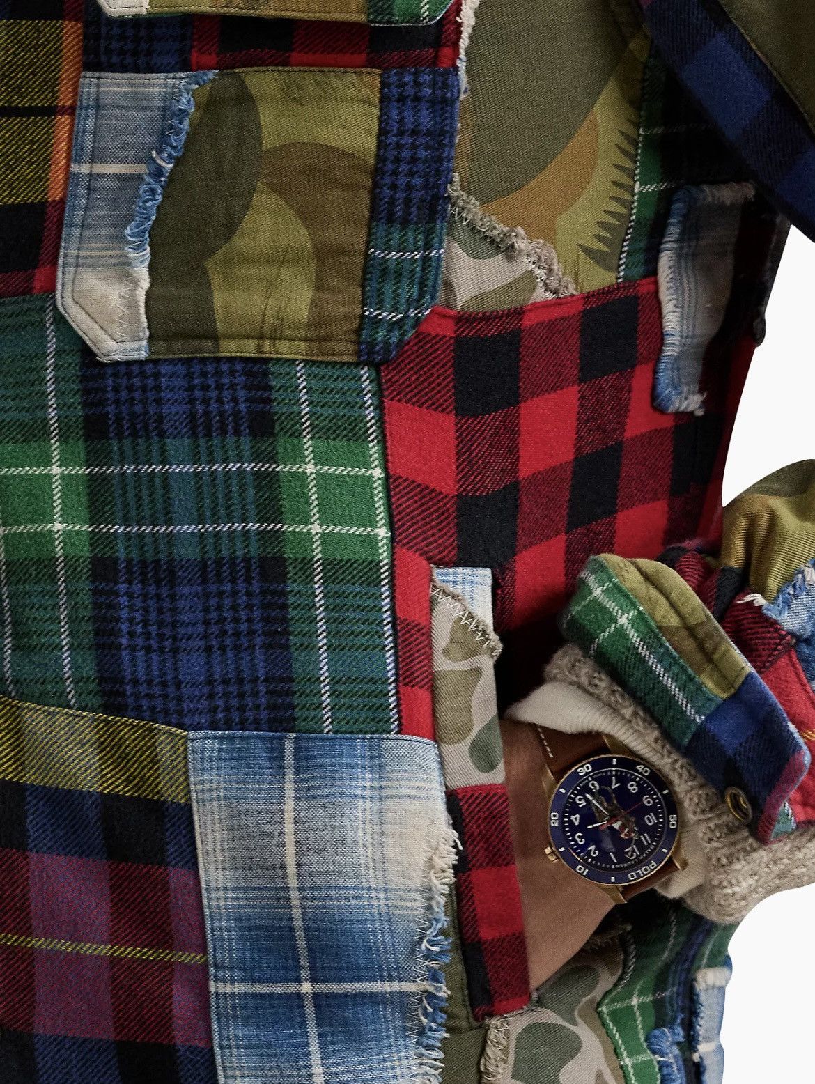Polo Ralph Lauren 🔥Polo Ralph Lauren Patchwork Flannel Overshirt Size US S / EU 44-46 / 1 - 5 Thumbnail