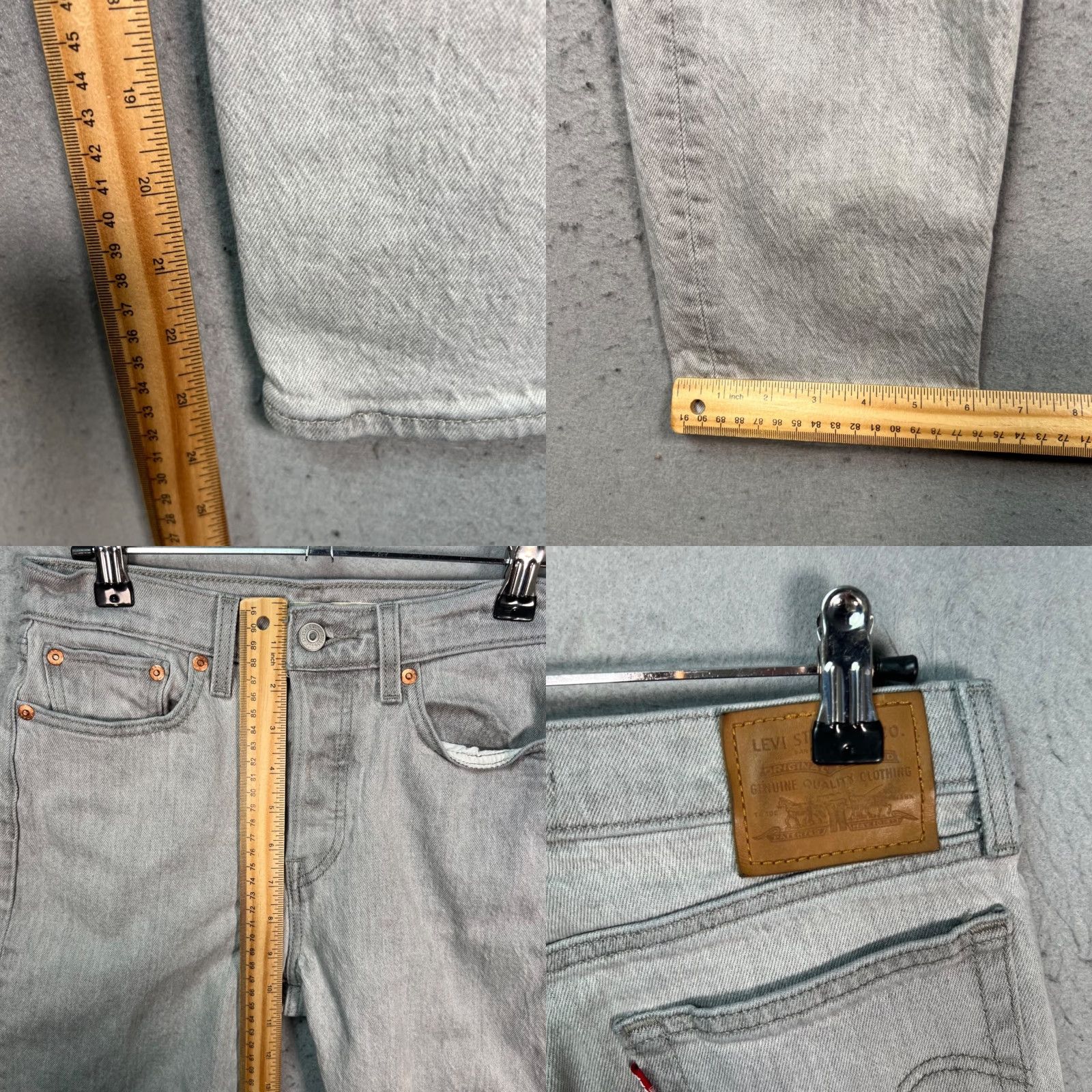 Levi's Levis Womens Jeans 25 Wedgie Straight Light Gray Cotton Blend Denim 5-Pocket 90s Vintage Style Womens Men’s Not Applicable Size 42" / US 20 - 8 Thumbnail