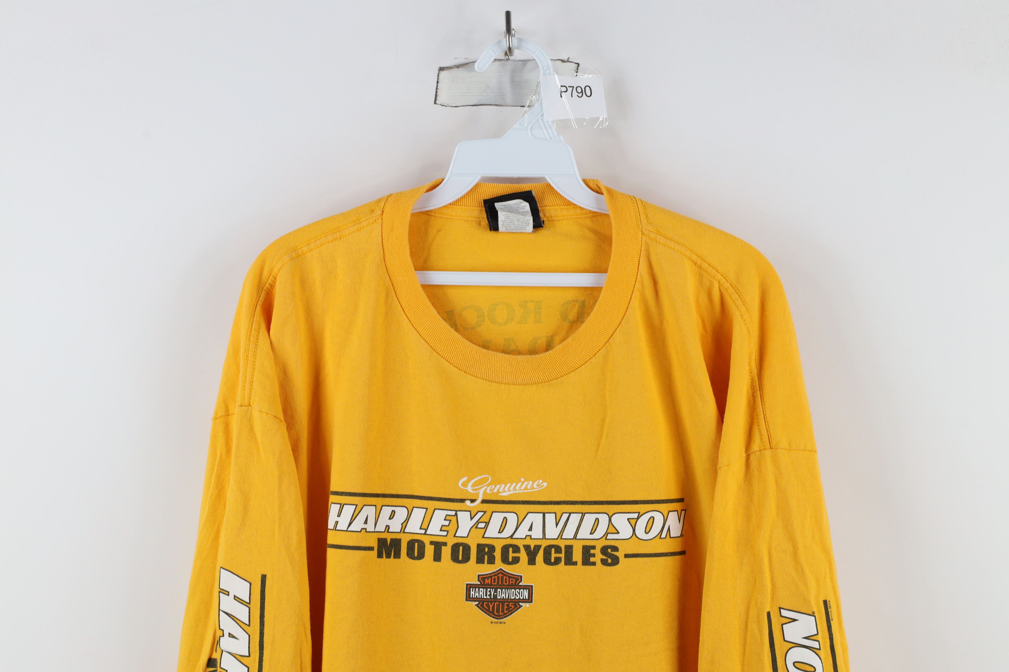 Harley Davidson × Vintage Vintage Y2K Harley Davidson Spell Out Long Sleeve T-Shirt Size US XXL / EU 58 / 5 - 2 Thumbnail