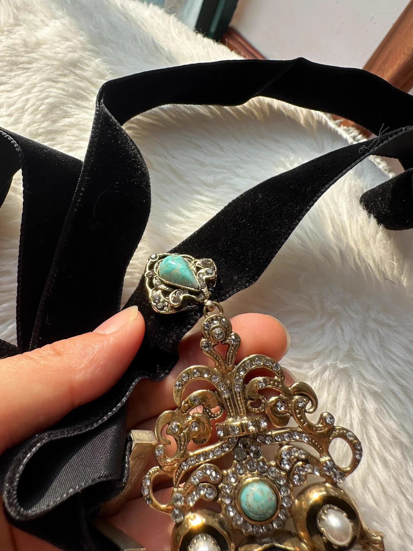 Other etro velvet turquoise pendant choker Size ONE SIZE - 7 Thumbnail