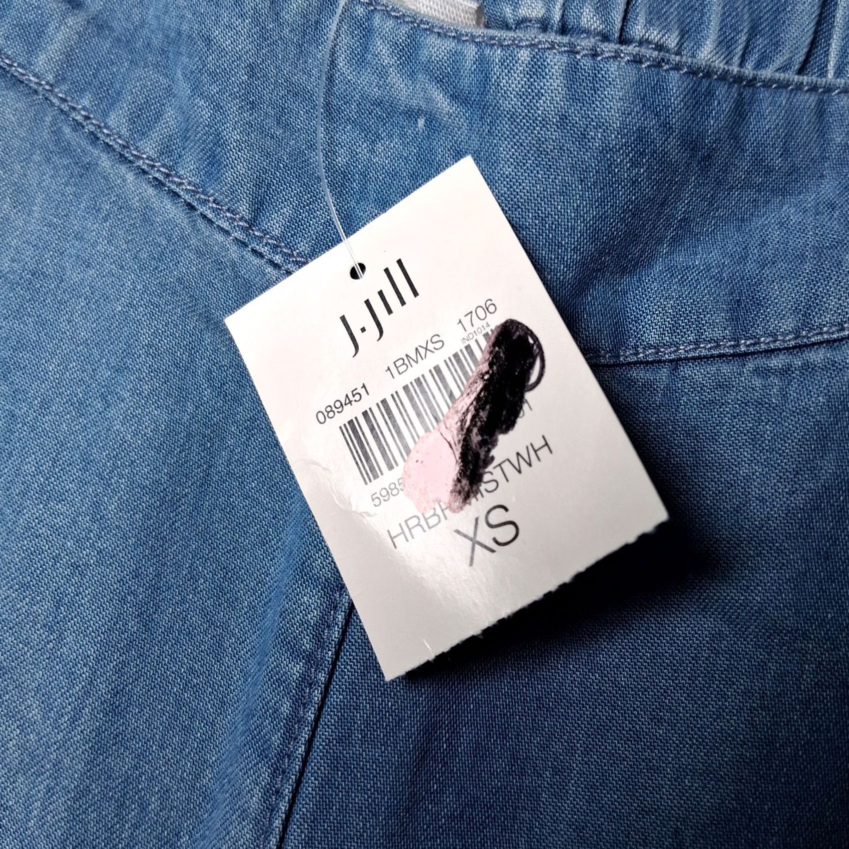 J. Jill J. Jill Denim Jeans XS Lightweight Chambray Blue Tencel Lyocell Read Wide-Leg Spring Summer Womens Size 26" / US 2 / IT 38 - 4 Thumbnail