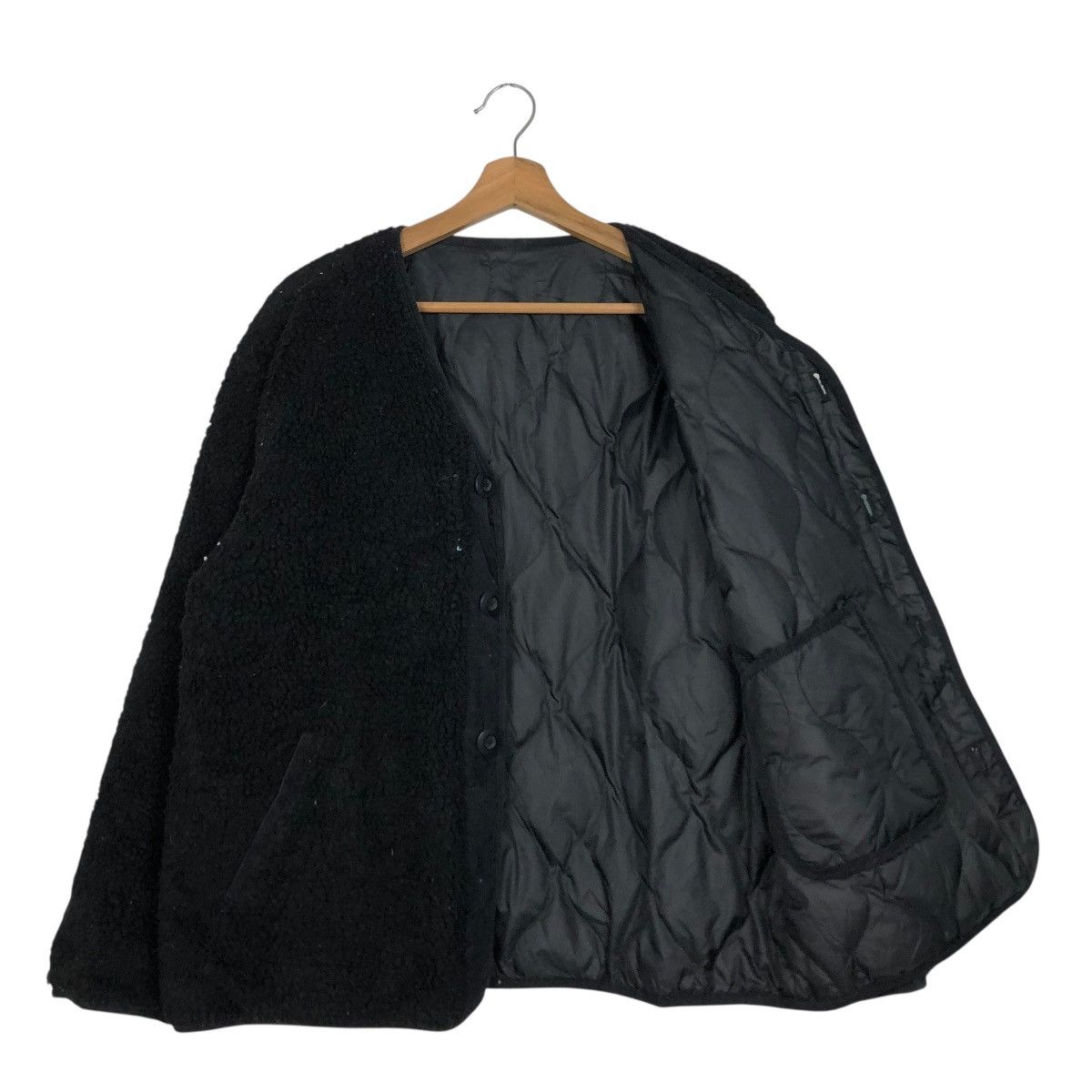 Japanese Brand 🔥RICH BLACK CROPPED QUILTED JACKET FLEECE BEAMS ISSEY MIYAKE Size US M / EU 48-50 / 2 - 13 Thumbnail