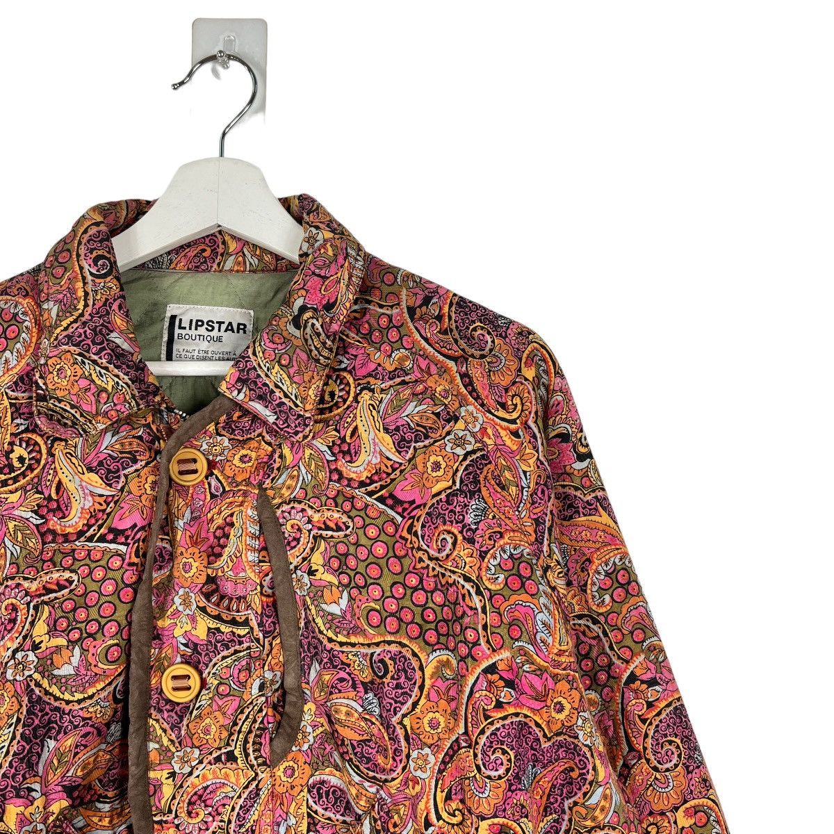 Designer 🔥 VINTAGE 90s LIPSTAR BOUTIQUE PAISLEY BOMBER JACKET Size US M / EU 48-50 / 2 - 7 Thumbnail