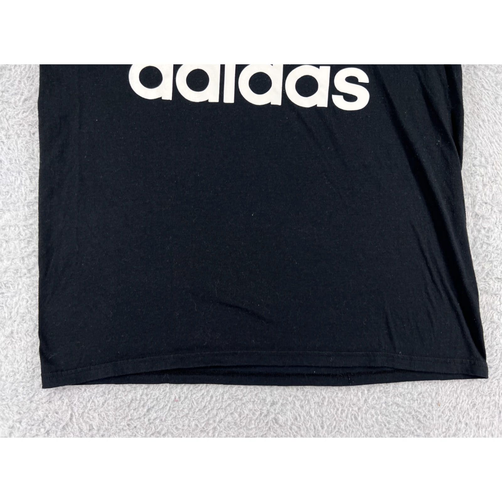 Adidas Adidas Shirt Mens Large Black Short Sleeve Crew Neck Polyester Logo Size US L / EU 52-54 / 3 - 6 Thumbnail