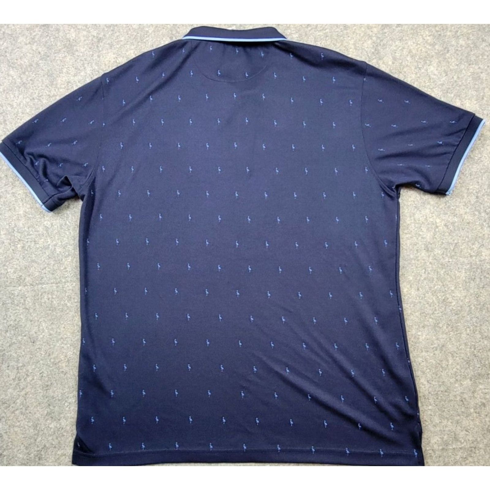Tailorbyrd TAILORBYRD Polo Shirt Mens XL Blue Short Sleeve Flamingo Pattern Golf Outdoor Size US XL / EU 56 / 4 - 5 Thumbnail