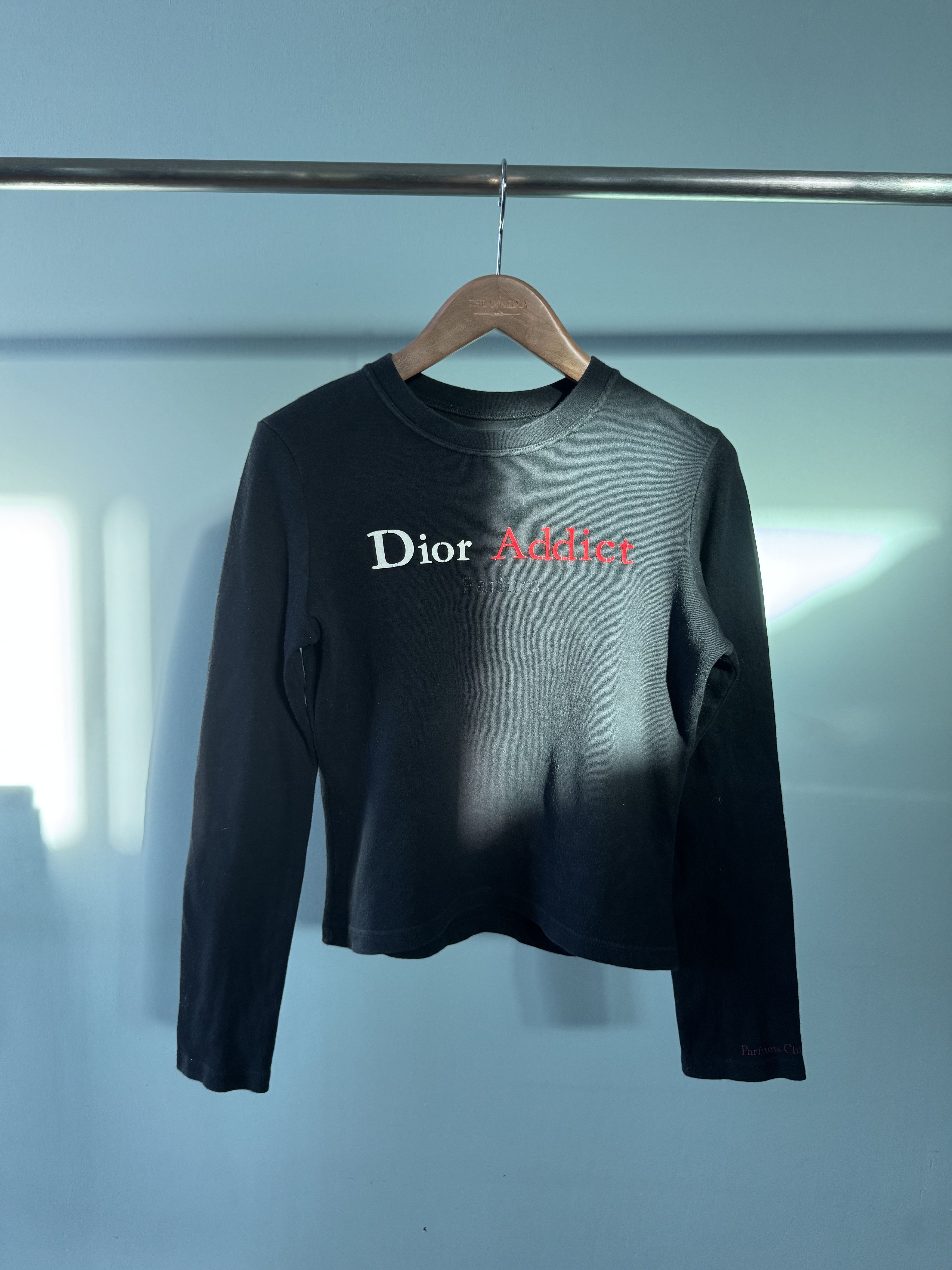 Christian Dior Monsieur Christian Dior " Dior Addict Parfum " Long Sleeve T Shirt Size M / US 6-8 / IT 42-44 - 2 Thumbnail