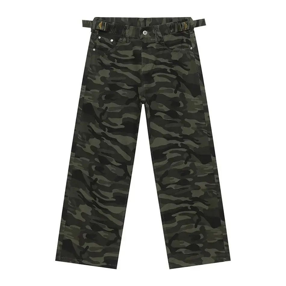Japanese Brand Retro camouflage straight leg wide leg jeans Size US 32 / EU 48 - 6 Thumbnail