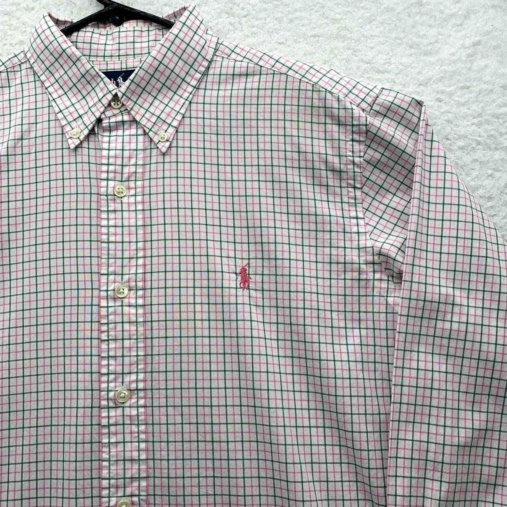 Ralph Lauren Ralph Lauren Shirt Mens Medium M Classic Fit Check Preppy Pink Green Size US M / EU 48-50 / 2 - 3 Thumbnail