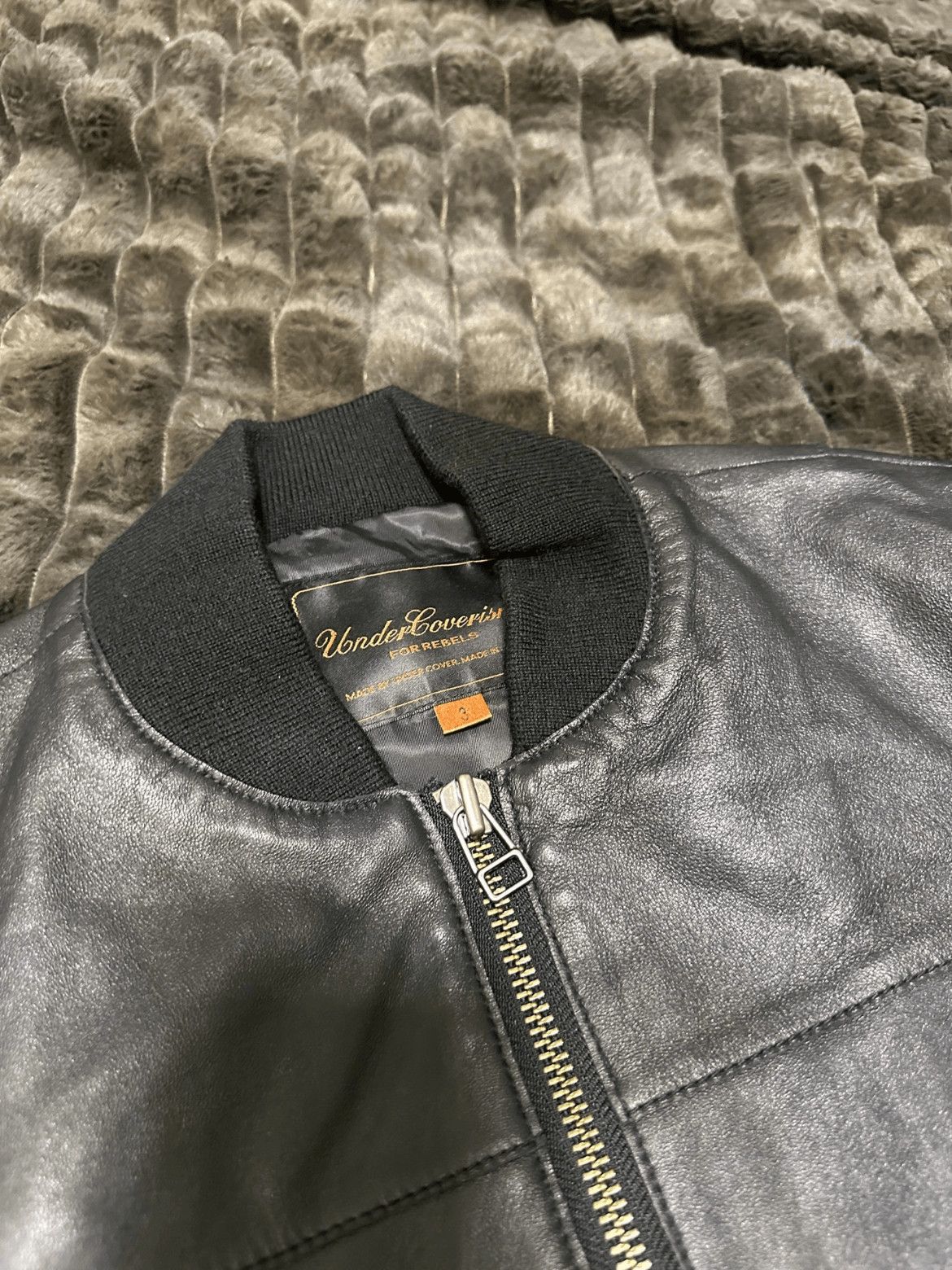 Undercover Sz 3 Undercover Joint Olive Leather Flight Jacket Mojos916 Size US L / EU 52-54 / 3 - 3 Thumbnail