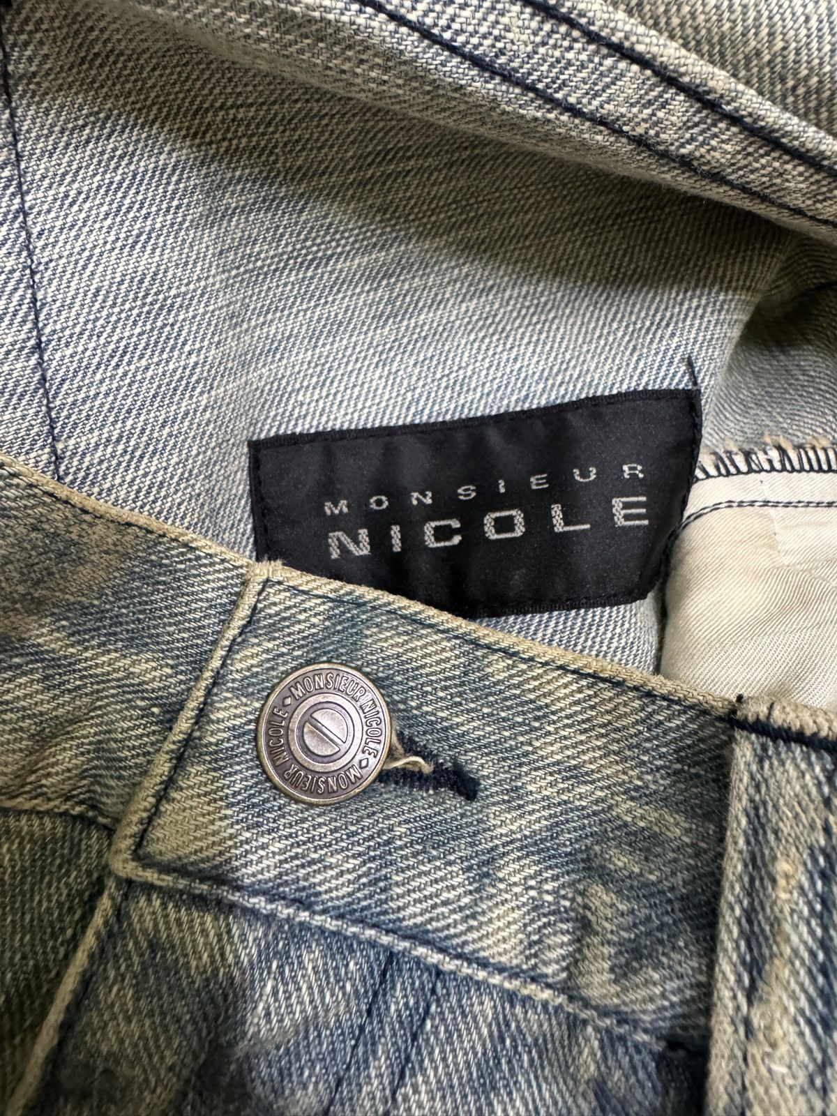 Nicole Club Vintage Monsieur Nicole Flared Mud Wash Bootcut Denim Jeans Size US 32 / EU 48 - 15 Thumbnail