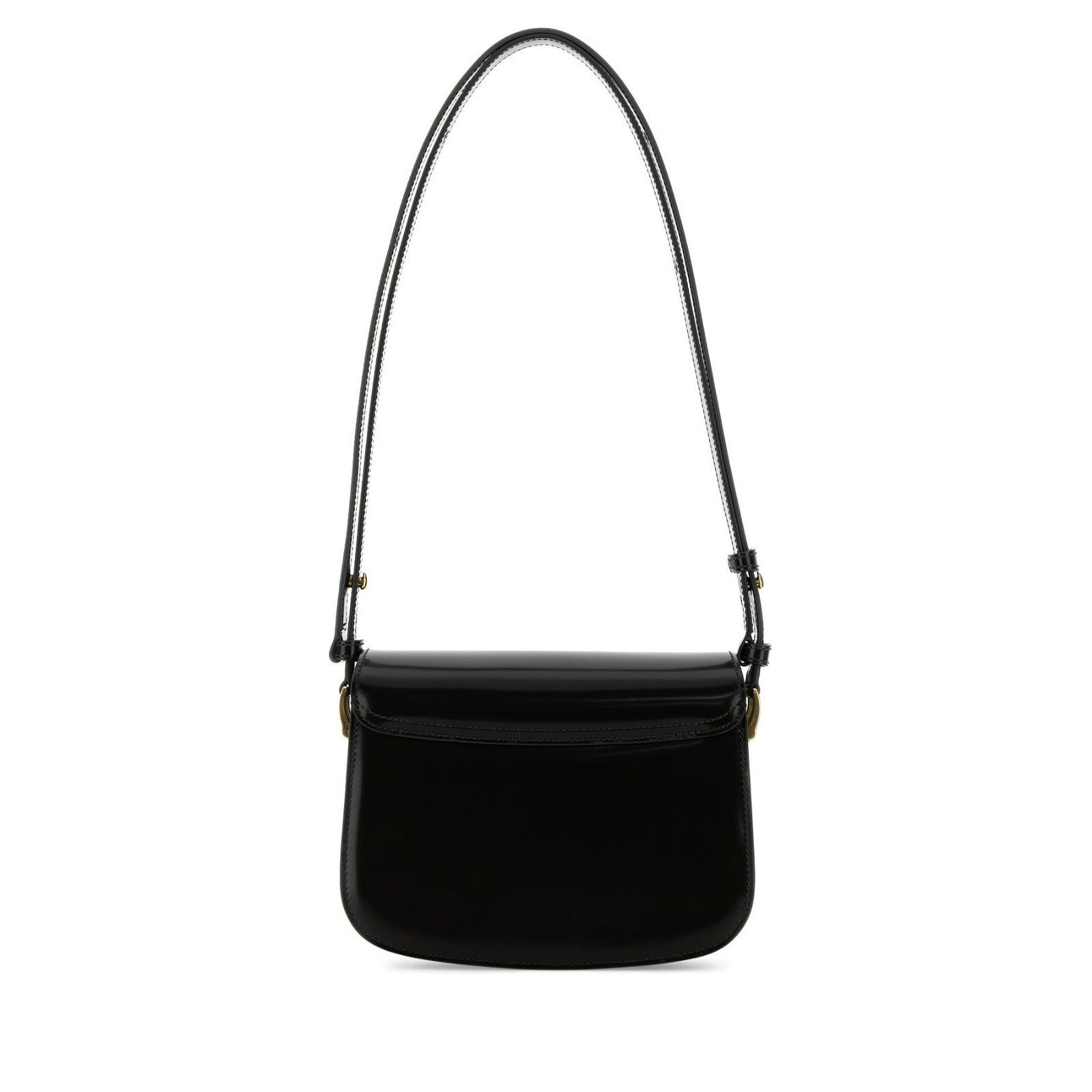 AMI PARIS Black Leather Crossbody Bag New