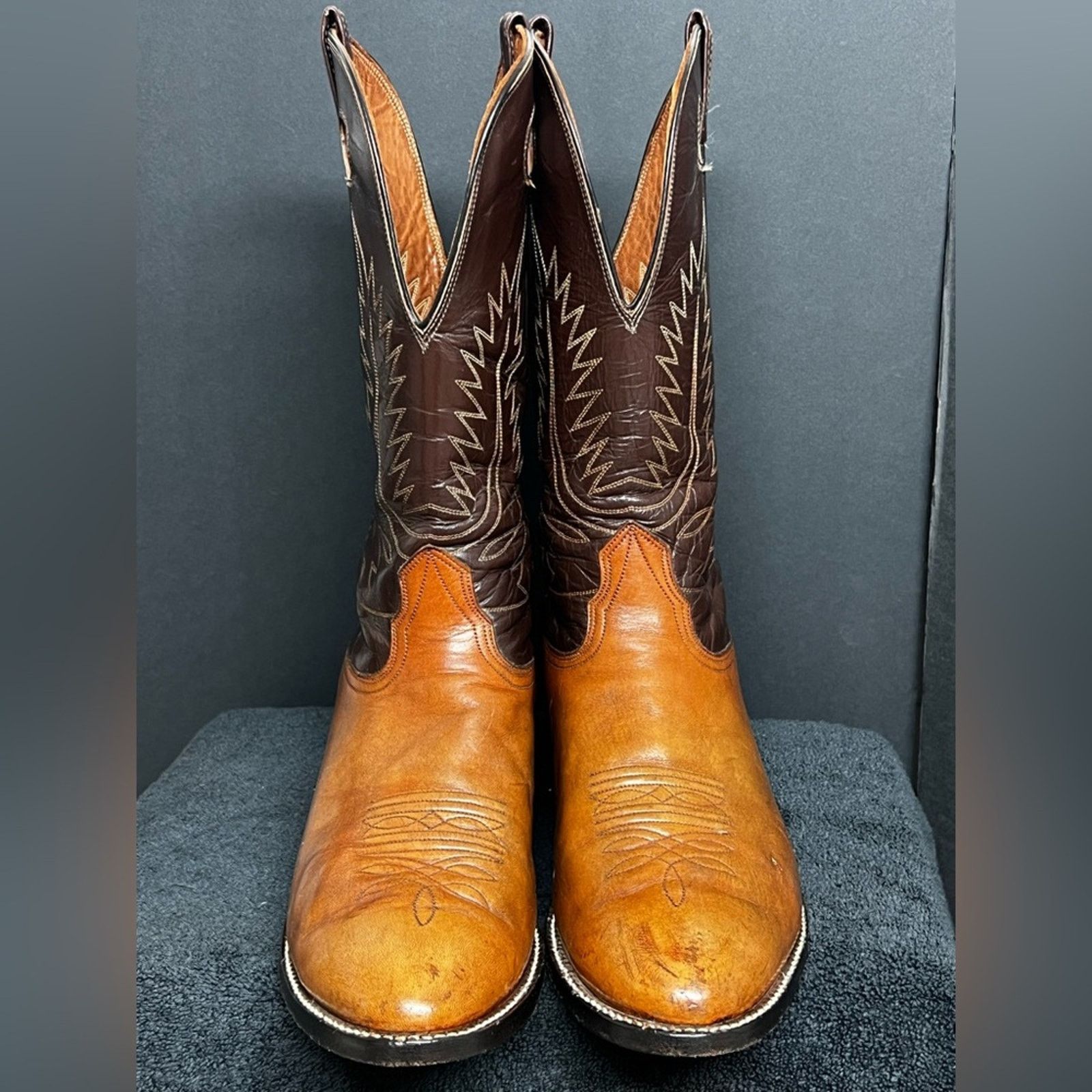 Nocona NOCONA 21200 Cowboy Peanut Butter Tan Leather Boots Men 13 D Size US 13 / EU 46 - 3 Thumbnail
