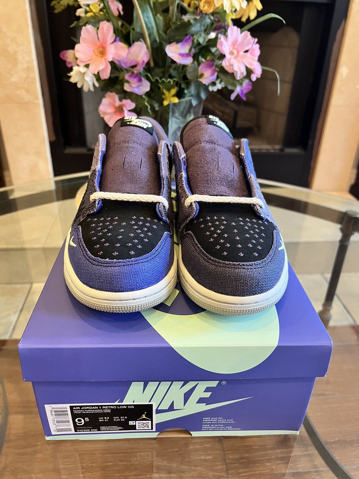 Nike Zion Williamson x Air Jordan 1 Retro OG Low Voodoo Size US 9.5 / EU 42-43 - 10 Thumbnail