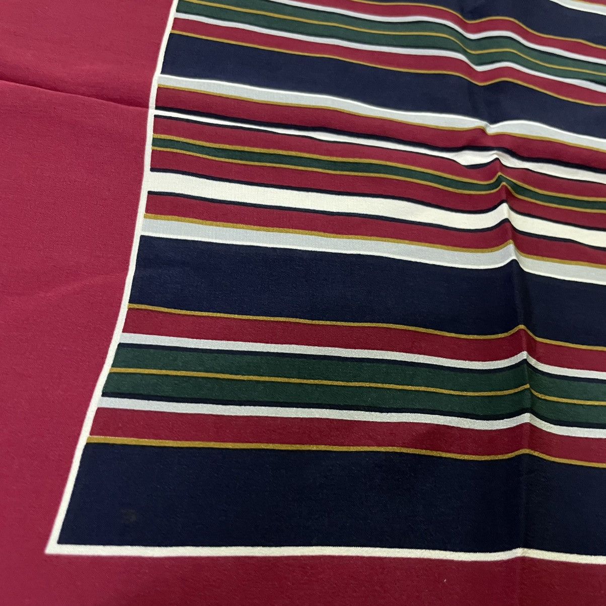 Yves Saint Laurent ysl stripes maroon silk scarf Size ONE SIZE - 4 Thumbnail