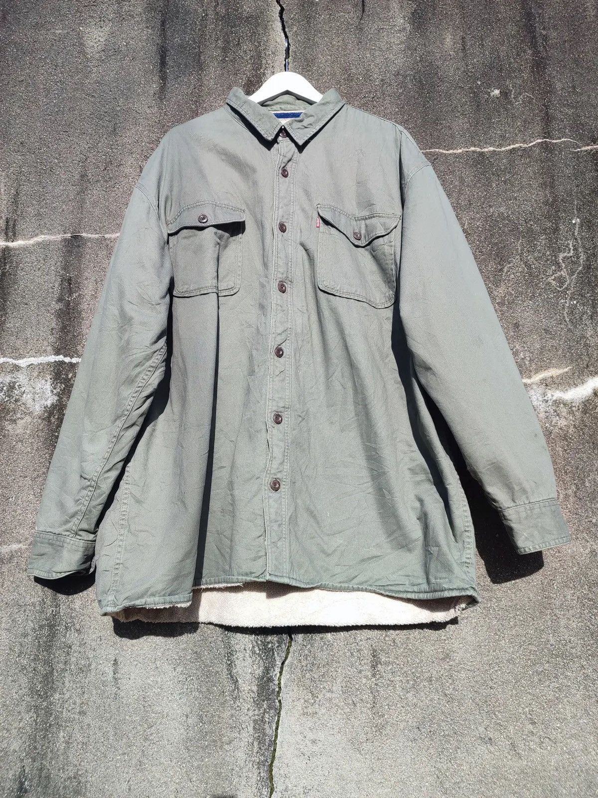 Levi's Vintage Levi’s Sherpa-Lined Shirt Jacket – XXL Utility Style Size US XXL / EU 58 / 5 - 1 Thumbnail