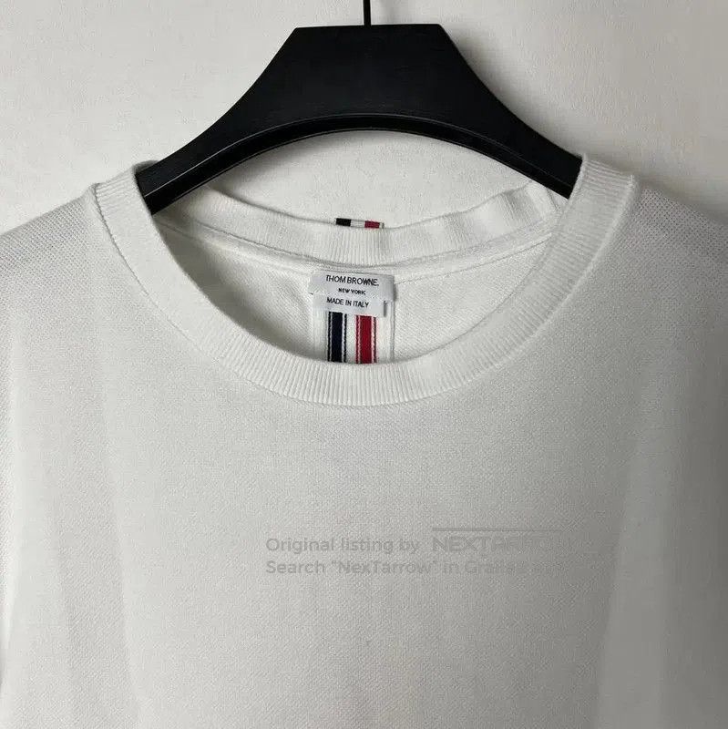 Thom Browne Thom Browne White Cotton Men's T-shirt . Size US L / EU 52-54 / 3 - 5 Thumbnail