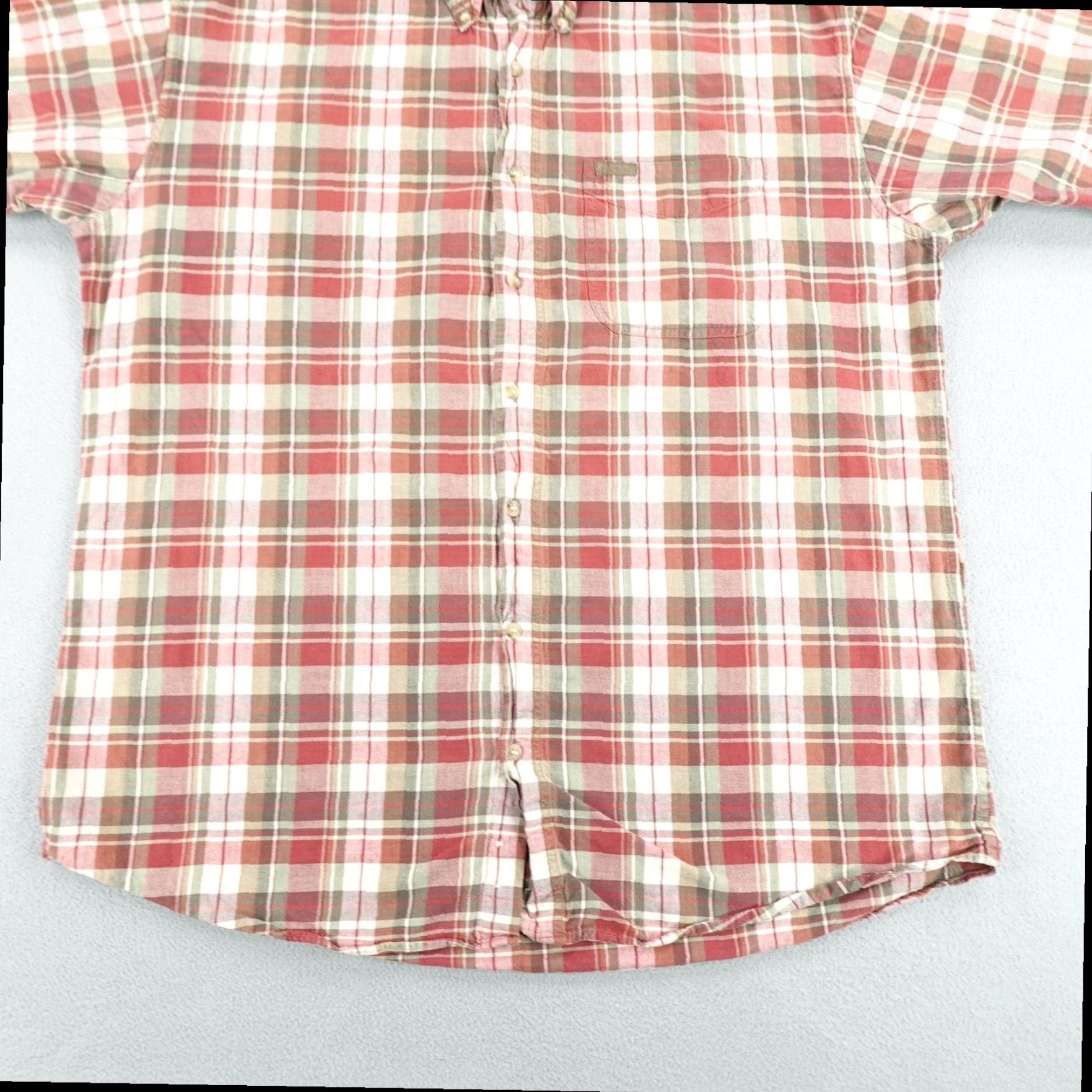Vintage Woolrich Button-Up Shirt Mens XL Tall Red Beige Plaid Cotton Outdoor Work Size US XL / EU 56 / 4 - 4 Thumbnail