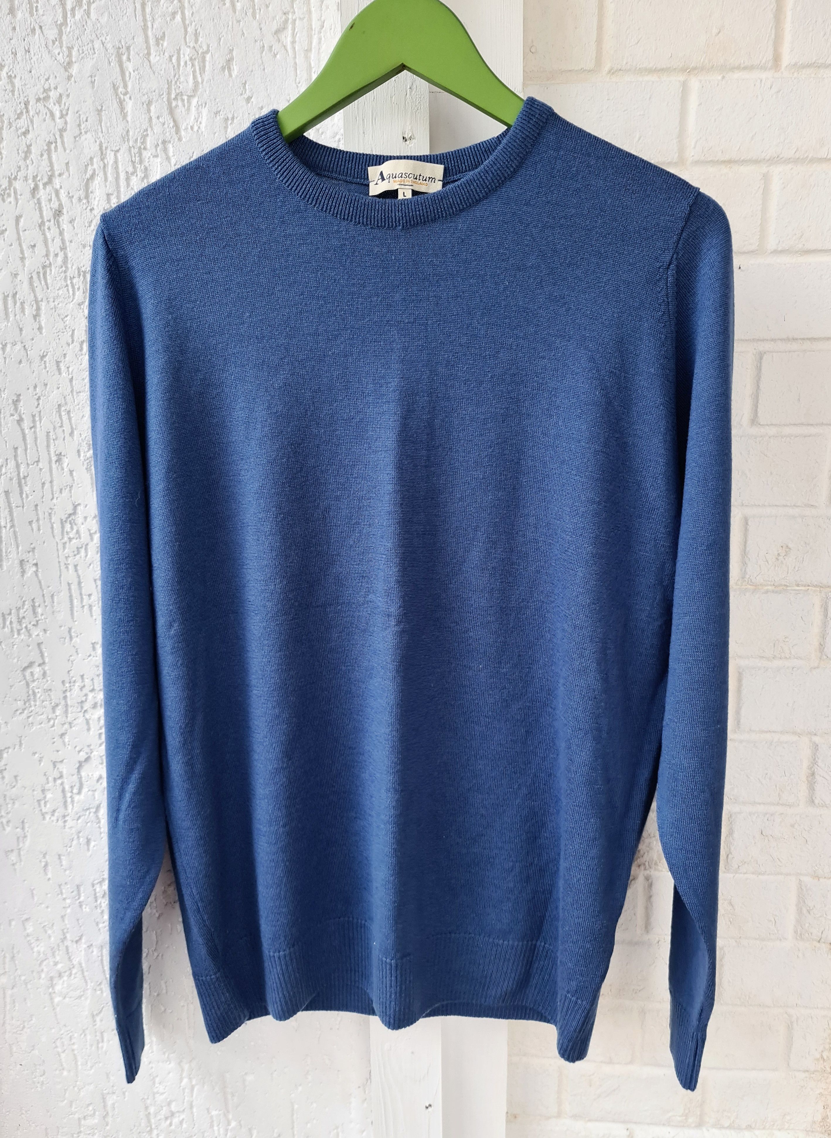 Aquascutum Crew neck Knitwear sweater 100% wool