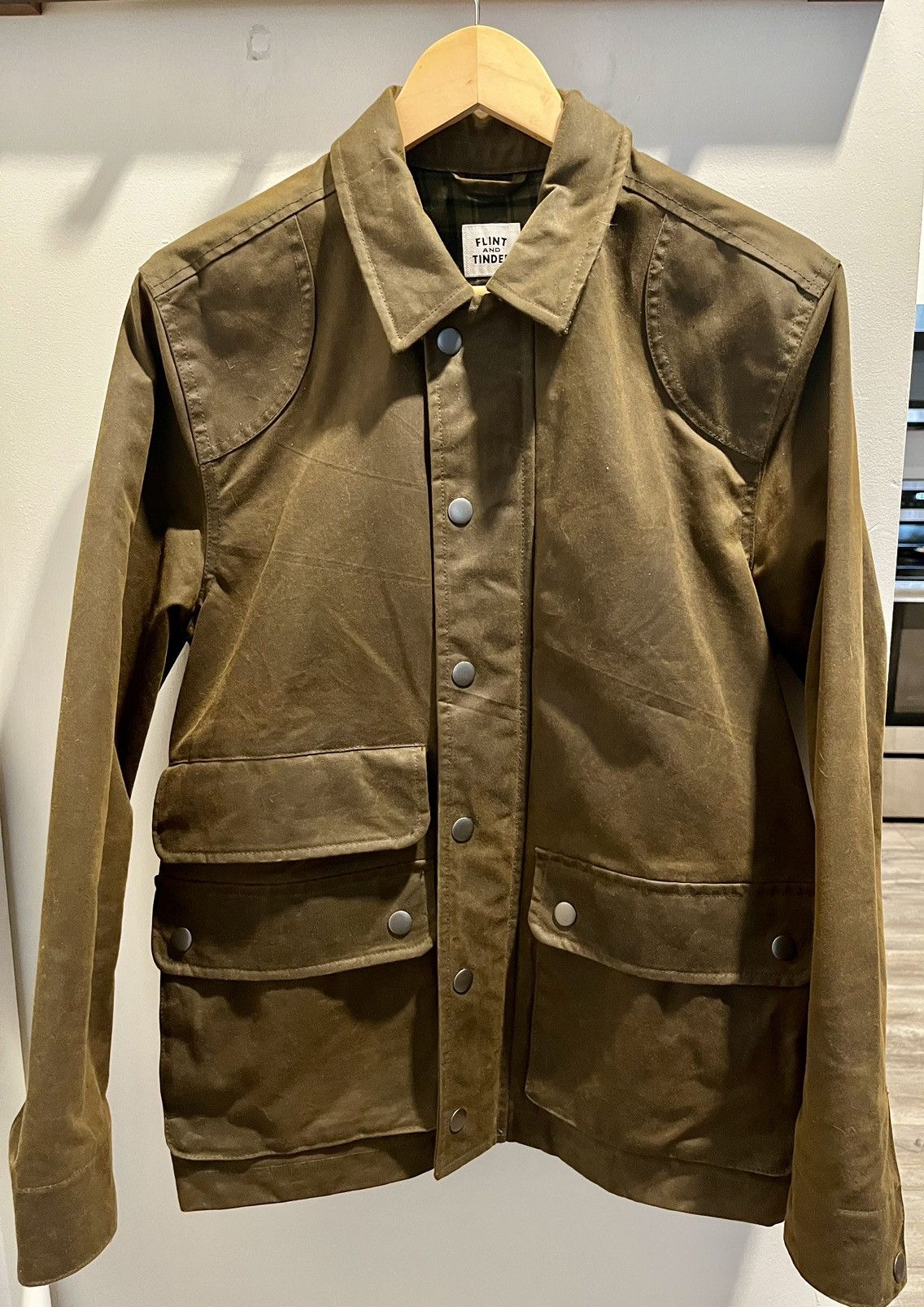 image of Flint And Tinder Waxed Hudson Jacket in Forest, Men's (Size XS)