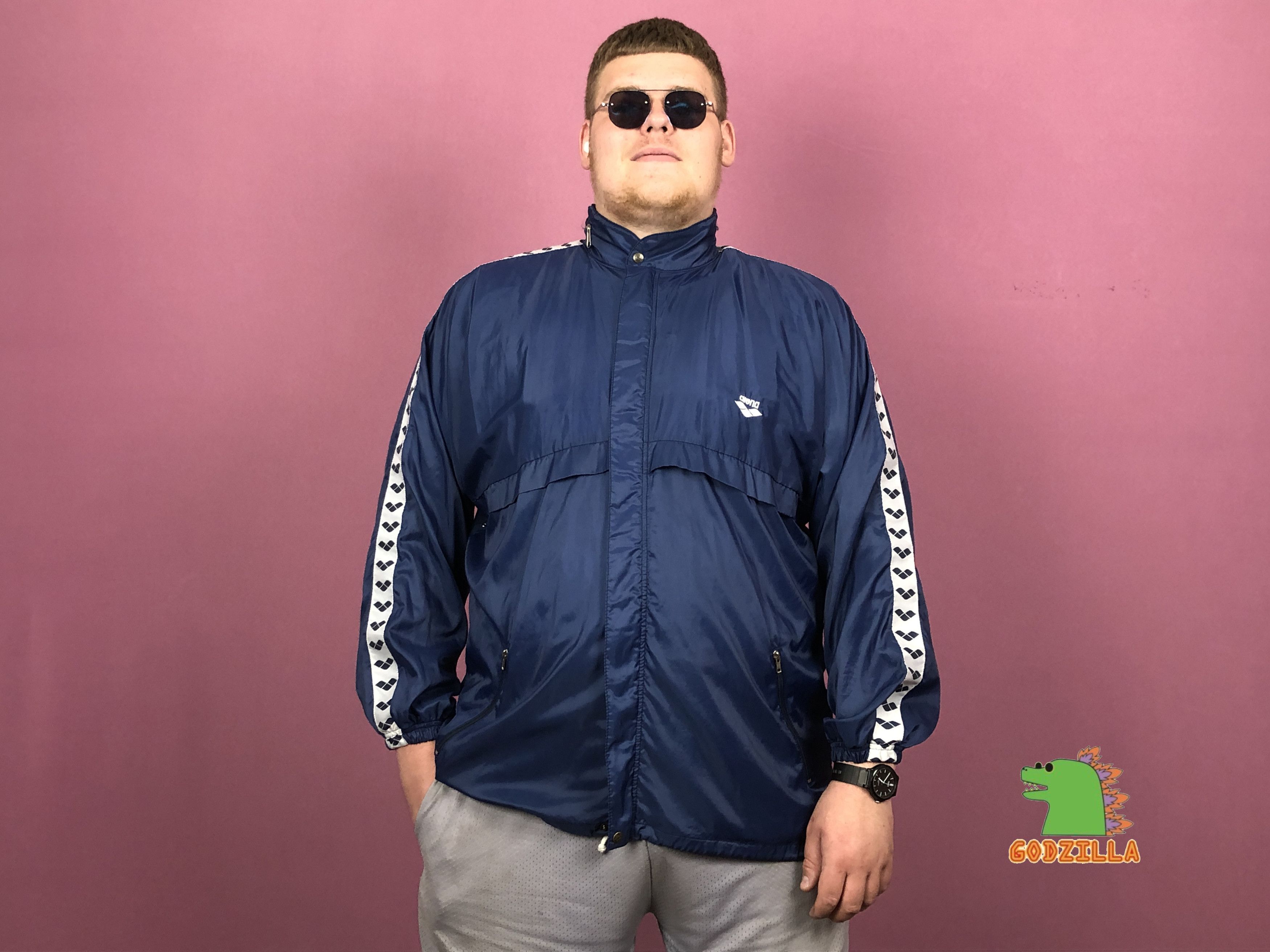 Vintage 90s Arena Vintage Men's Windbreaker Sport Jacket - XL Size US XL / EU 56 / 4 - 4 Thumbnail