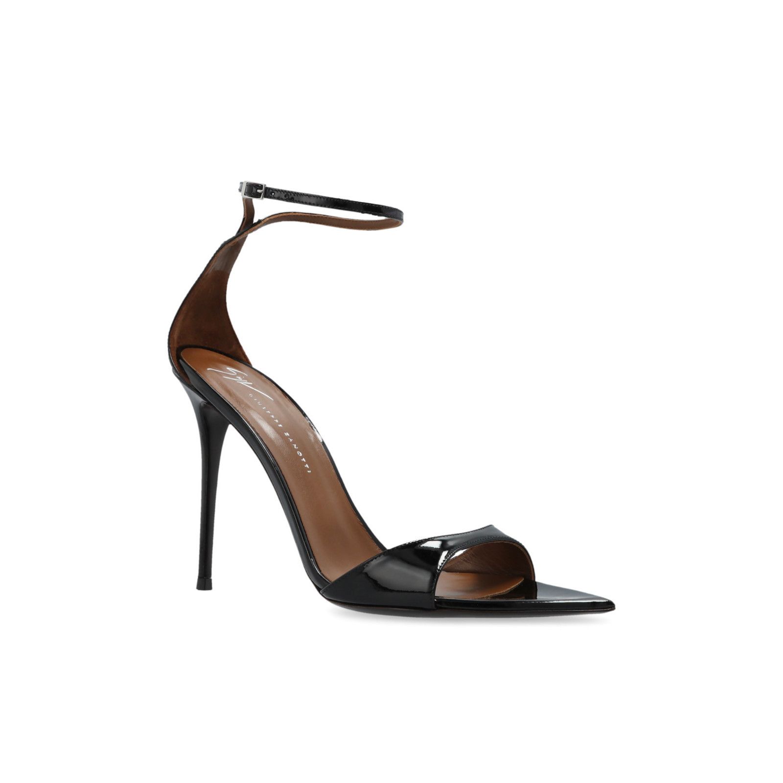 Giuseppe Zanotti Intrigo Black Leather 115mm Heel Sandals Ne