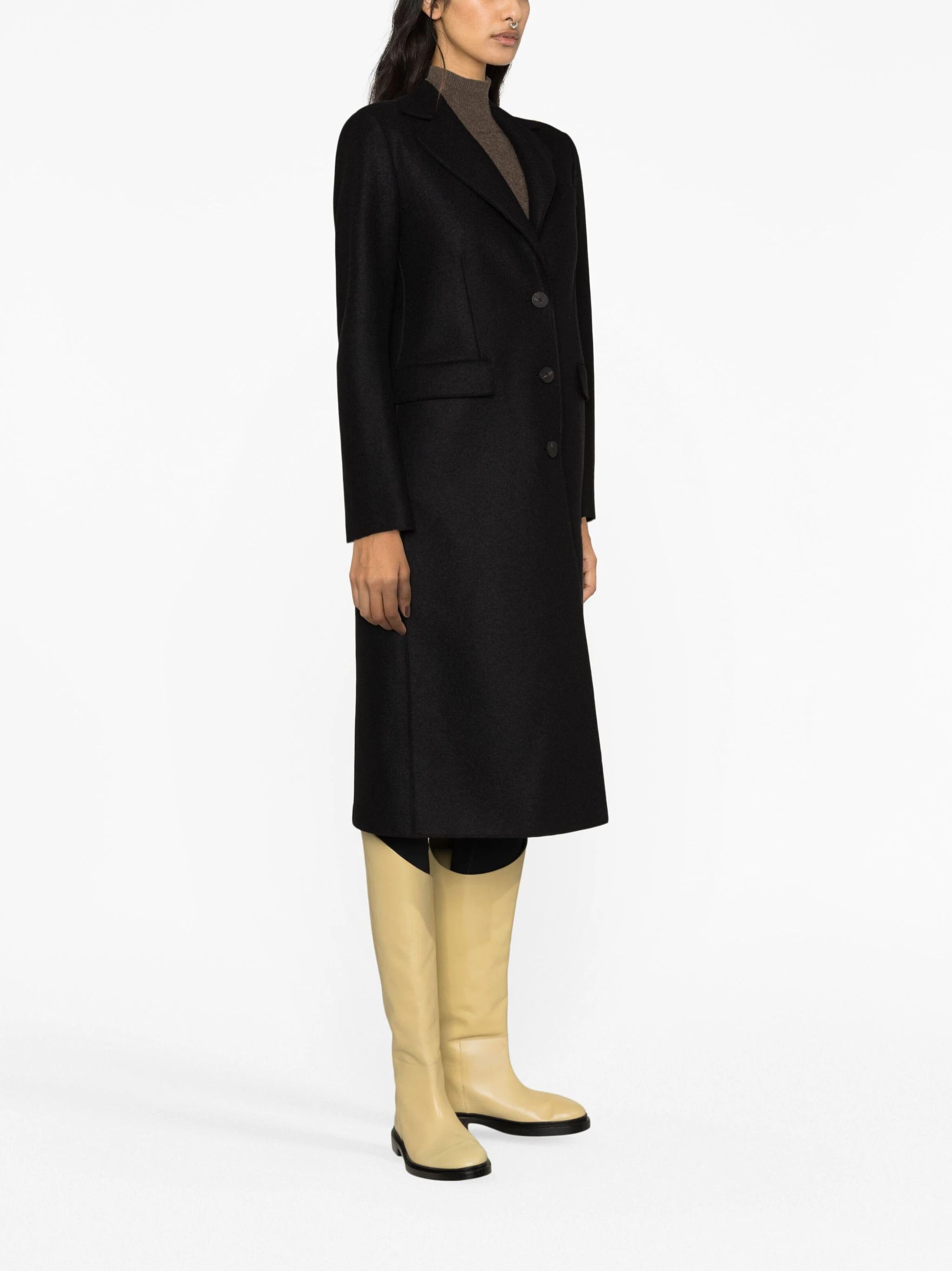 Harris Wharf London o1s22i1n1024 Single-Breasted Pressed Wool Coat in Grey Size S / US 4 / IT 40 - 3 Thumbnail