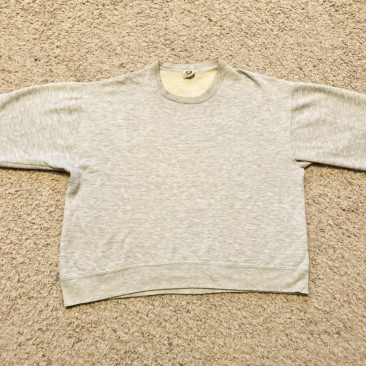 Vintage VINTAGE 80s TRI-BLEND BLANK GREY SWEATSHIRT Size US XL / EU 56 / 4 - 5 Thumbnail