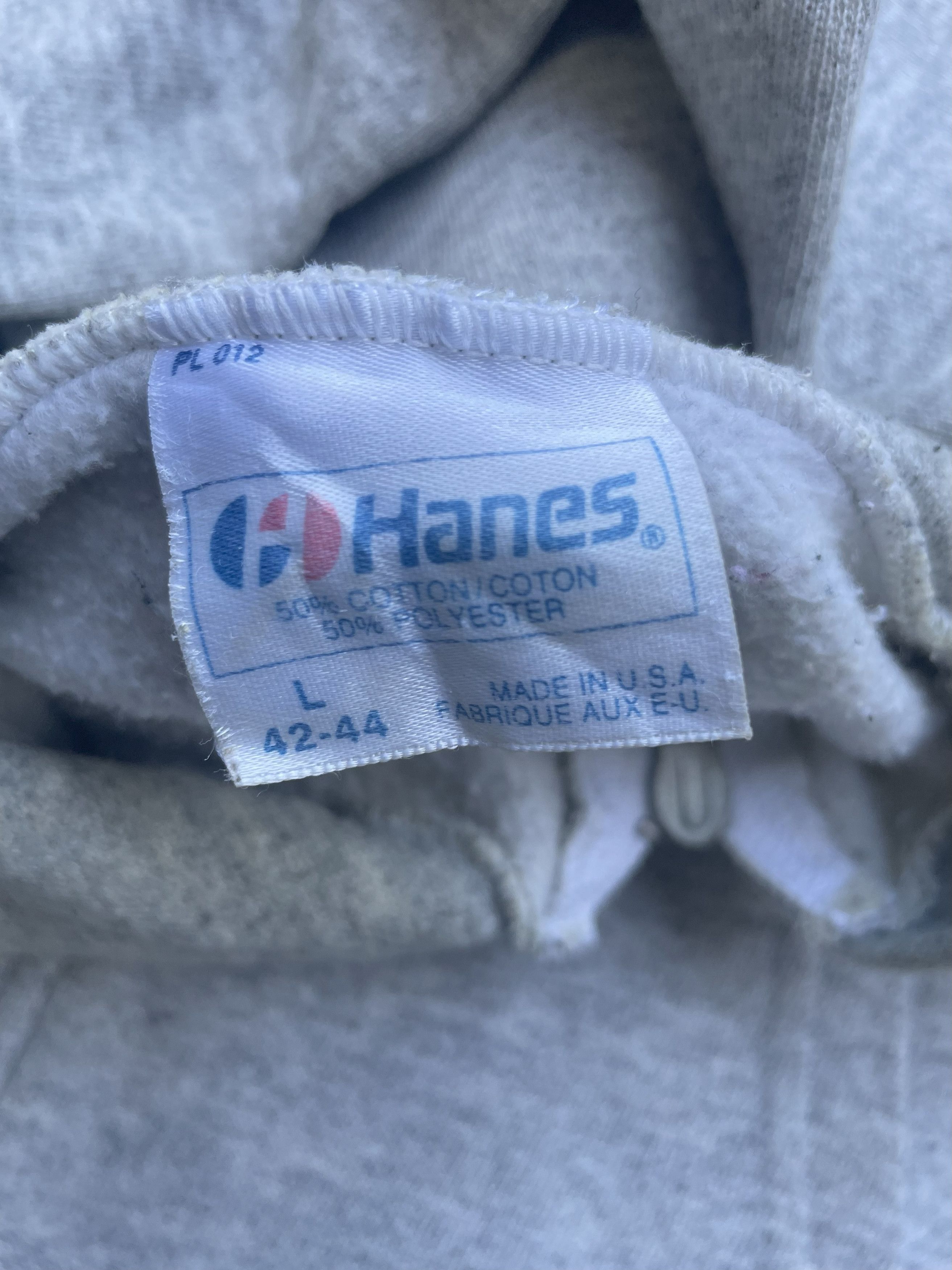 Hanes Vintage 80's Hanes Zipper Hoodie Size US L / EU 52-54 / 3 - 6 Thumbnail