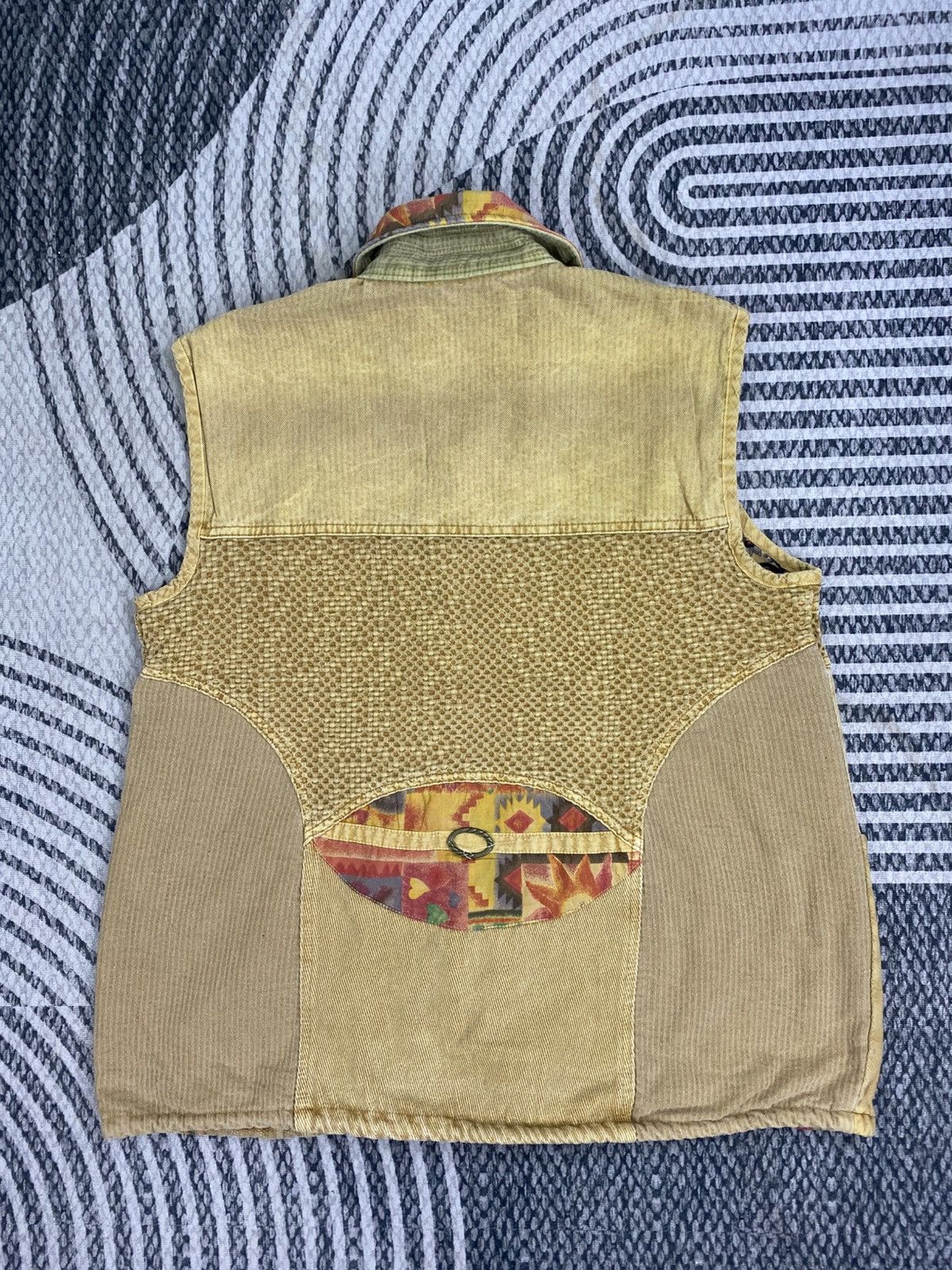 Japanese Brand Vtg Japanese Artisan Patchwork Utility Boho Boro Inspired Size US M / EU 48-50 / 2 - 2 Thumbnail