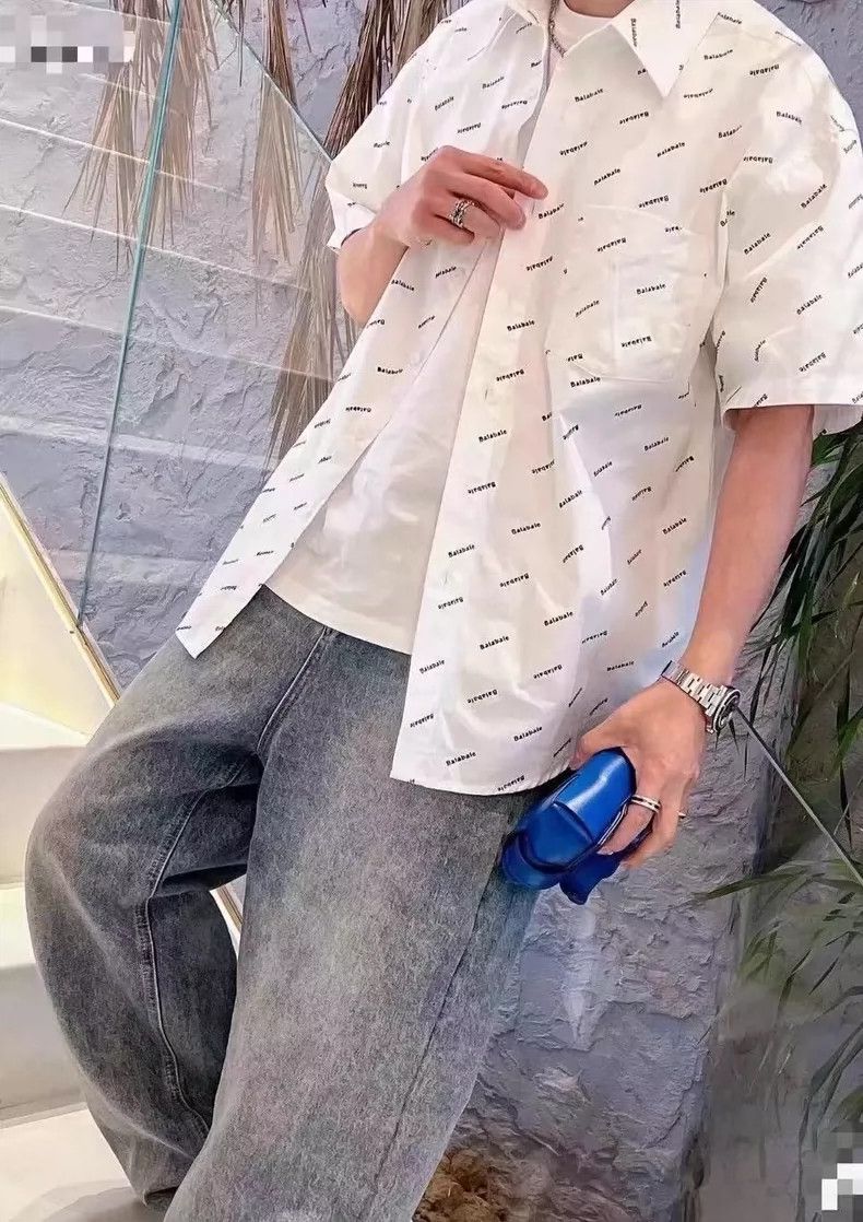 Balenciaga Balenciaga White bullet screen full of shirt 2504-Nextarrow Size US XXS / EU 40 - 5 Thumbnail