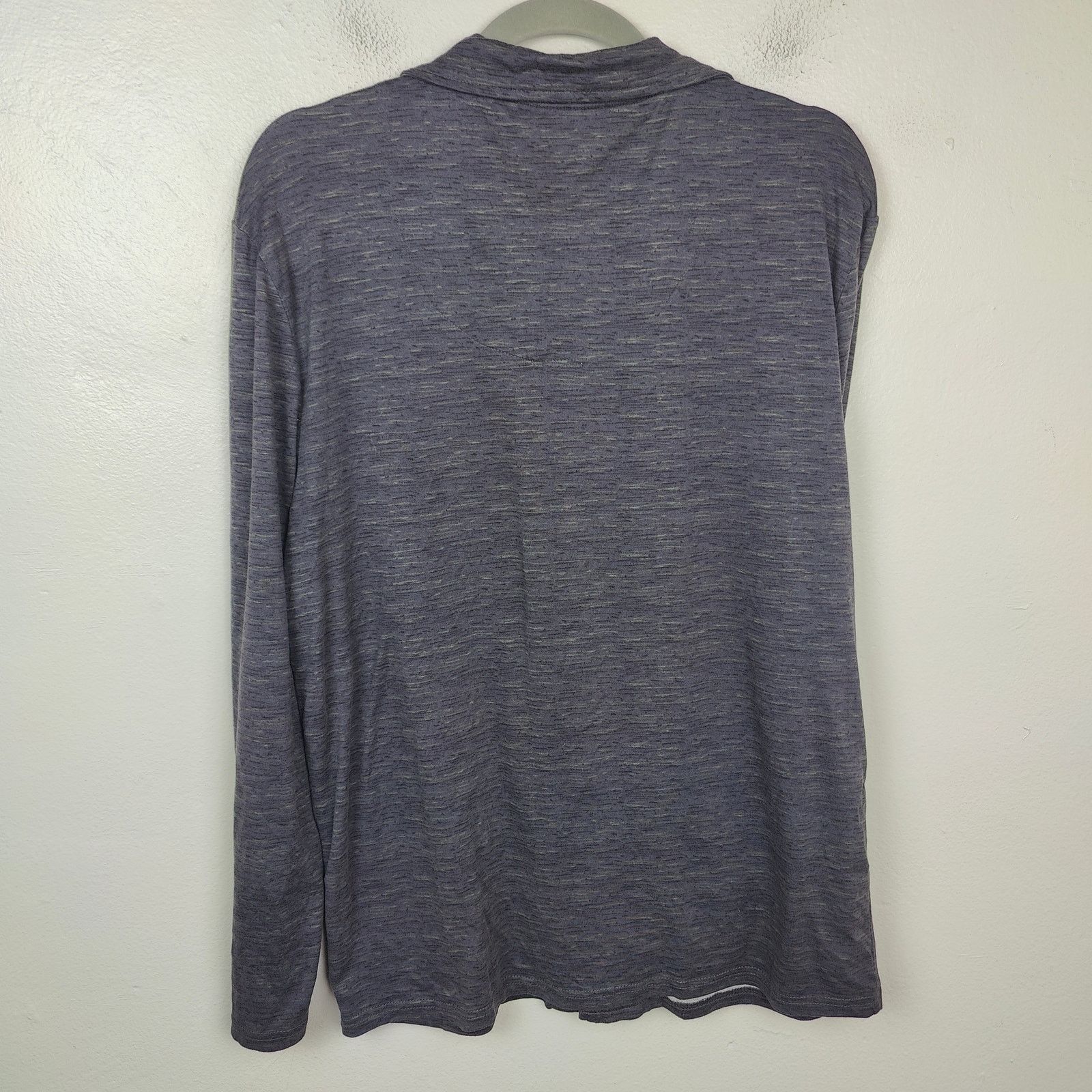 Frye Frye Knit Button Up Shirt Mens Medium Gray Purple Soft Size US M / EU 48-50 / 2 - 3 Thumbnail