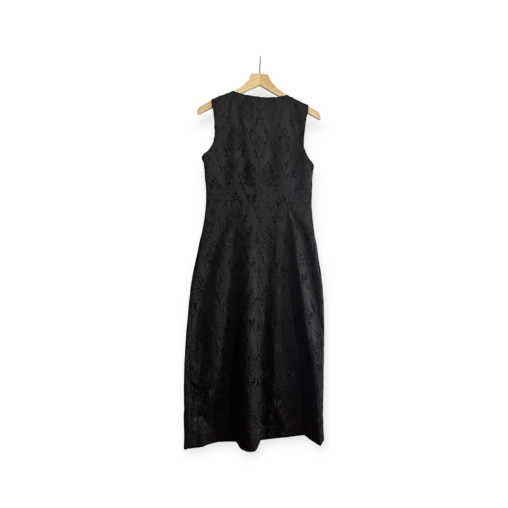 Ulla Johnson Elara Black Textured Midi Dress, Size 6, New wi