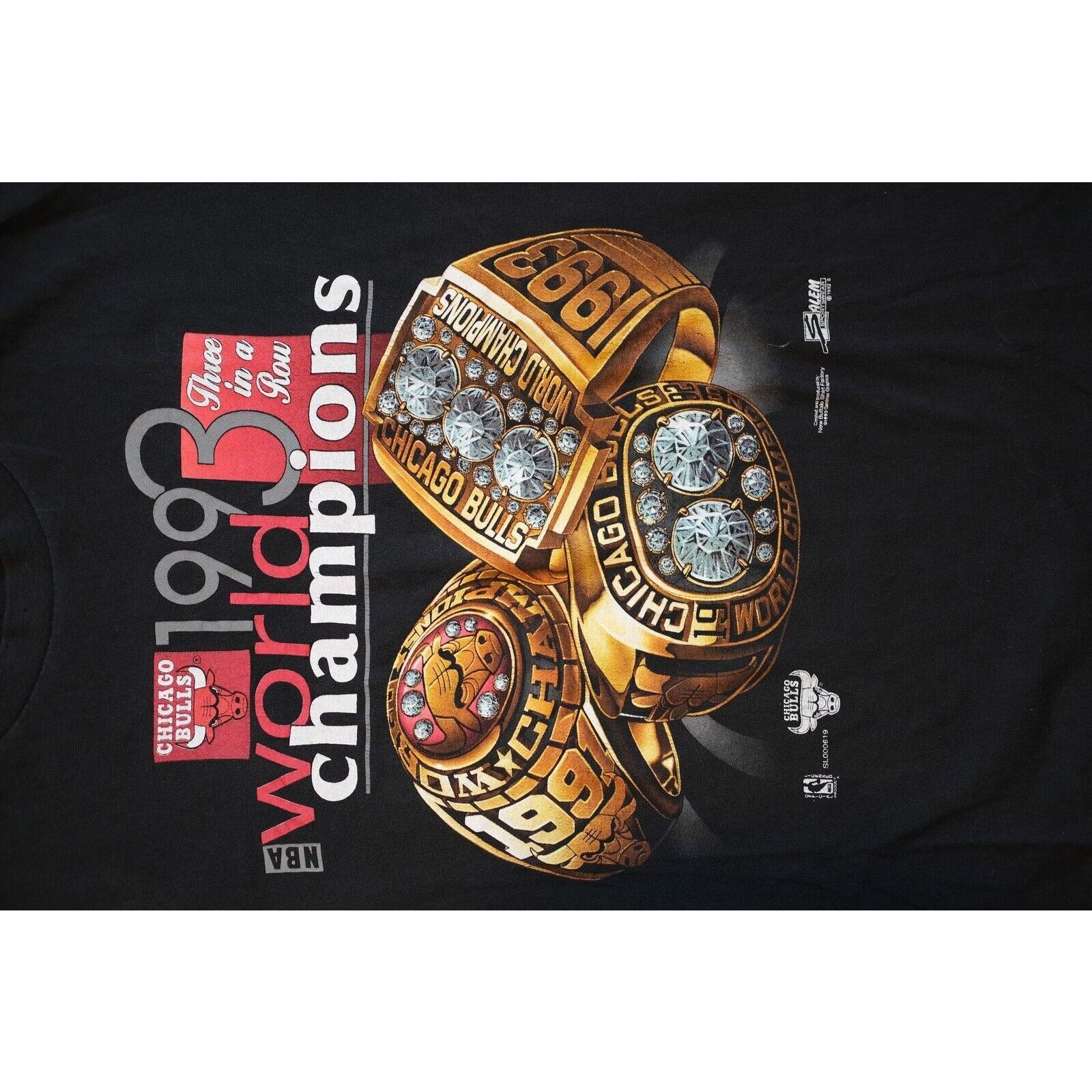 Salem Sportswear Vintage 1993 Salem Sportswear Chicago Bulls Champions Shirt Size US L / EU 52-54 / 3 - 2 Thumbnail