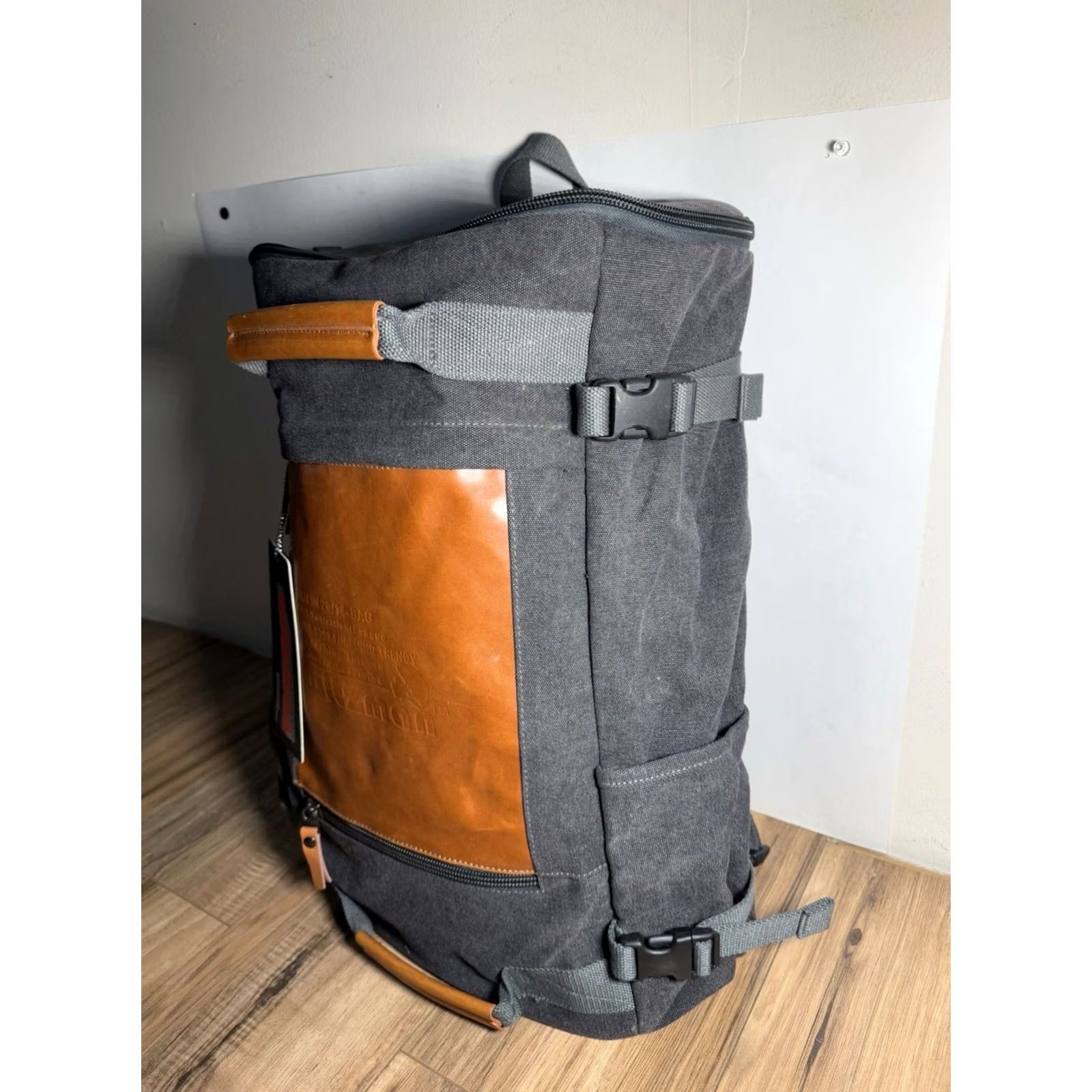 Vintage Witzman Backpack Charcoal Canvas Travel Backpack Large Men Laptop Sleeve/Protection Rucksack Duffel Bag Size ONE SIZE - 3 Thumbnail