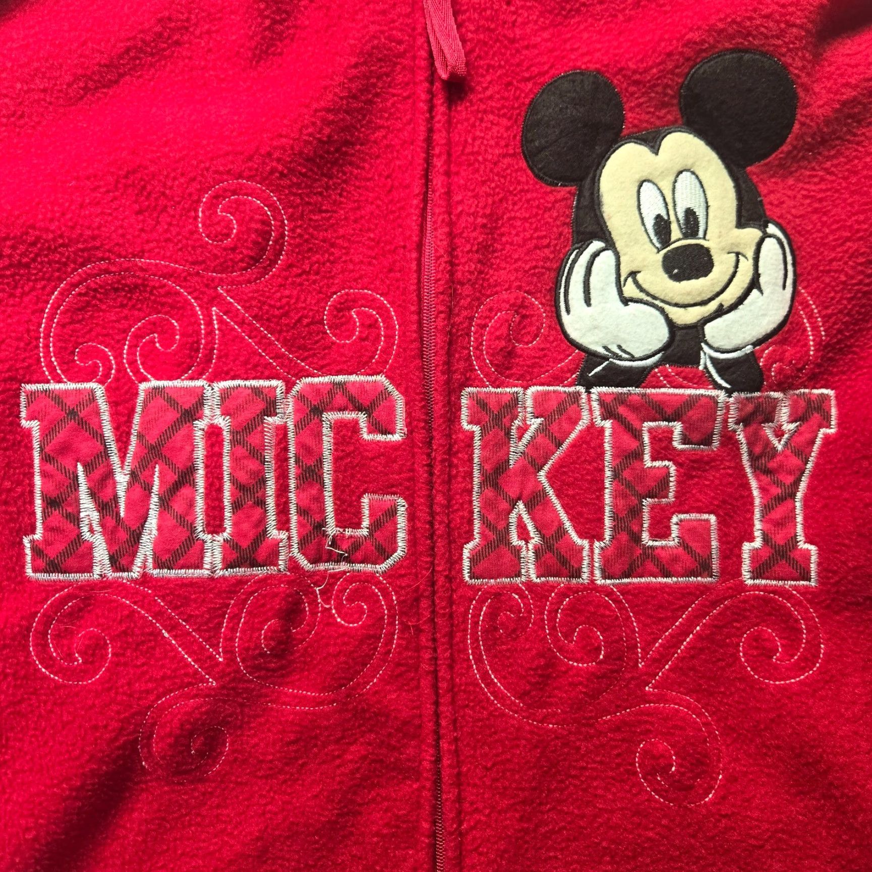 Disney Disney Mickey Mouse Hoodie Full Zip Red Women's 1X 16W Adult Fleece Jacket Size XL / US 12-14 / IT 48-50 - 2 Thumbnail