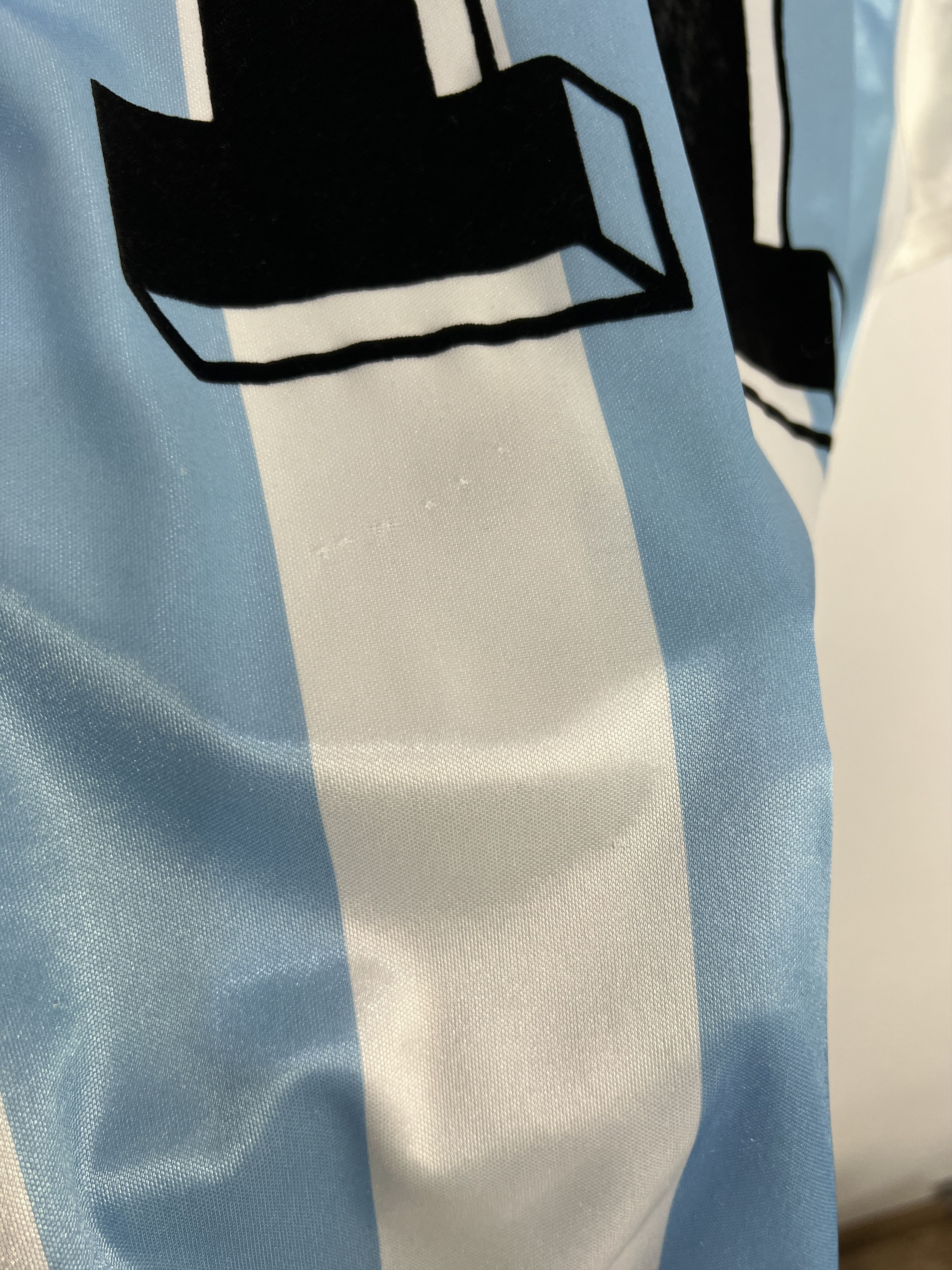 Adidas Argentina Home football shirt 1990 Soccer #11 Jersey Trikot Size US L / EU 52-54 / 3 - 8 Thumbnail