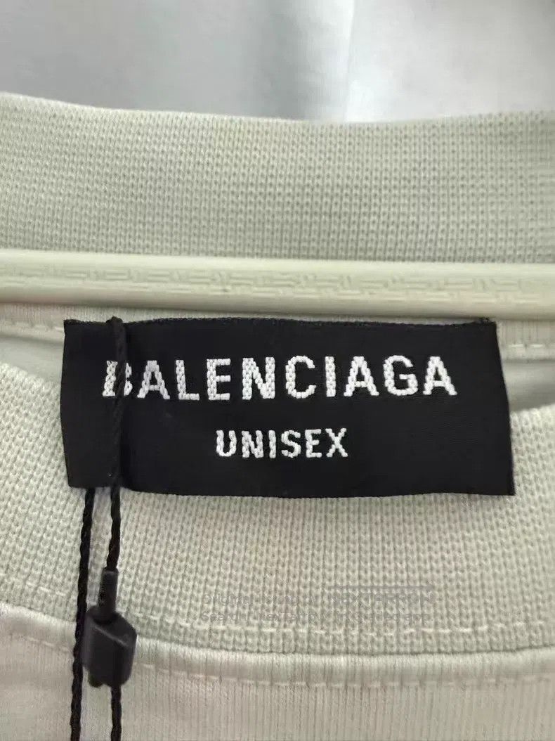 Balenciaga Balenciaga Grey-White Bat Embroidered Short Sleeve Size US XS / EU 42 / 0 - 3 Thumbnail
