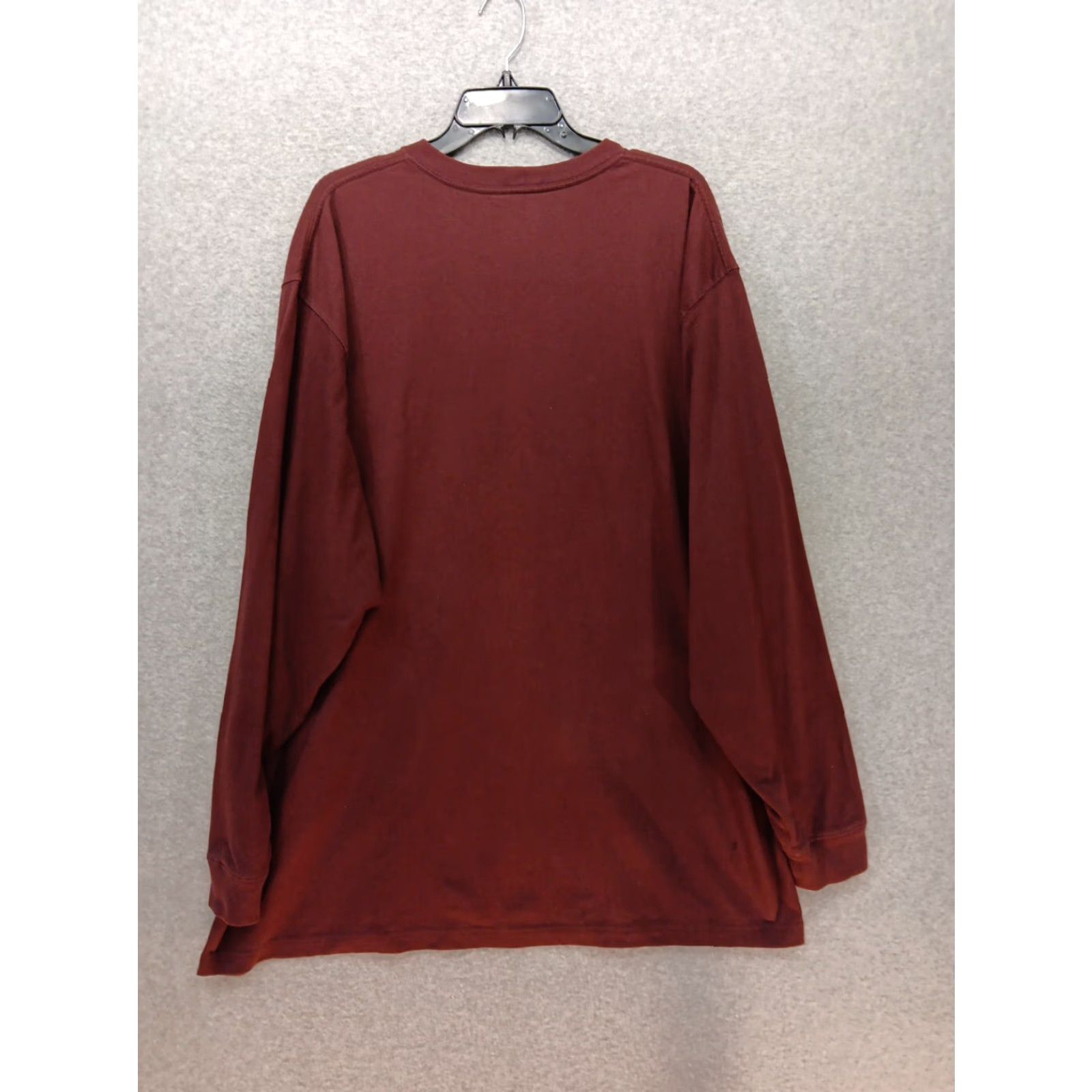 Carhartt Carhartt T-shirt Mens 2XL Tall Maroon Original Fit Long Sleeve Pullover Size US XXL / EU 58 / 5 - 6 Thumbnail