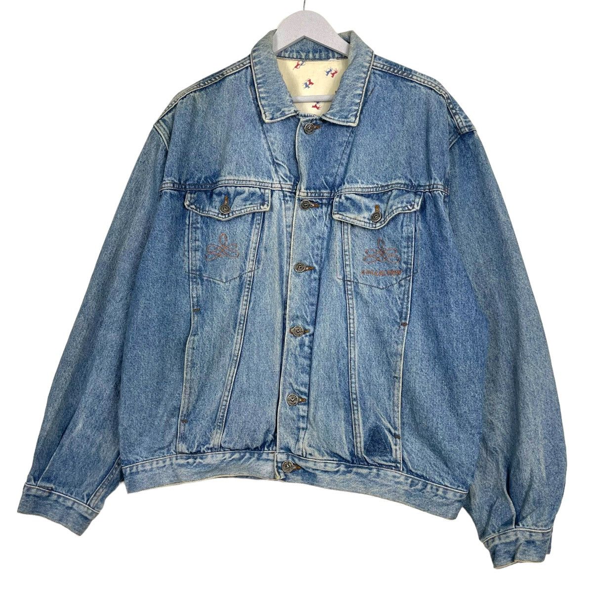 Other 💥80s THE WALL ITALY BOMBER DENIM JACKET Size US M / EU 48-50 / 2 - 2 Thumbnail