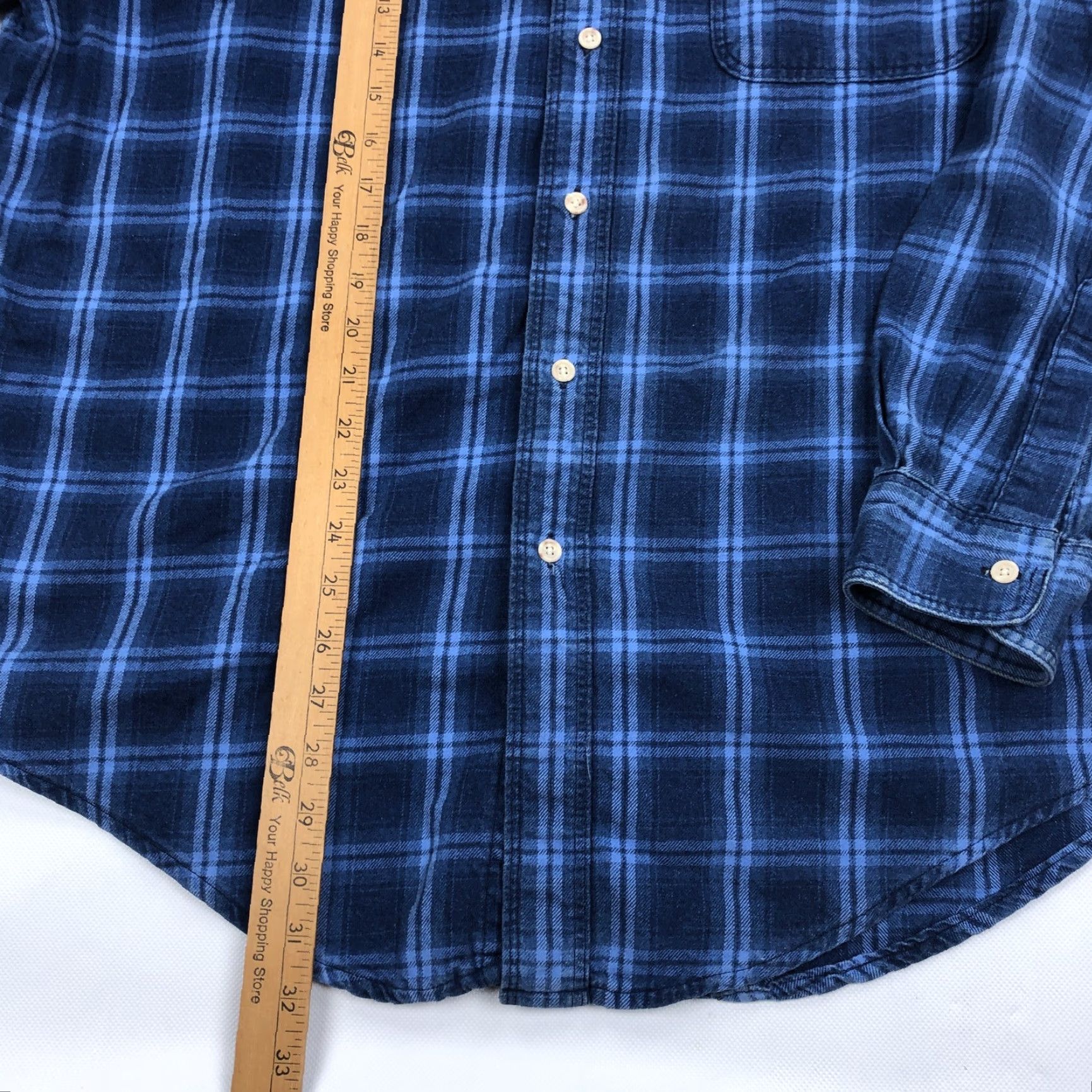 Vintage VINTAGE L.L.Bean Shirt Button-Down Plaid Flannel Blue XL USA Made Men’s Regular Fit Casual Shirt Size US XL / EU 56 / 4 - 4 Thumbnail
