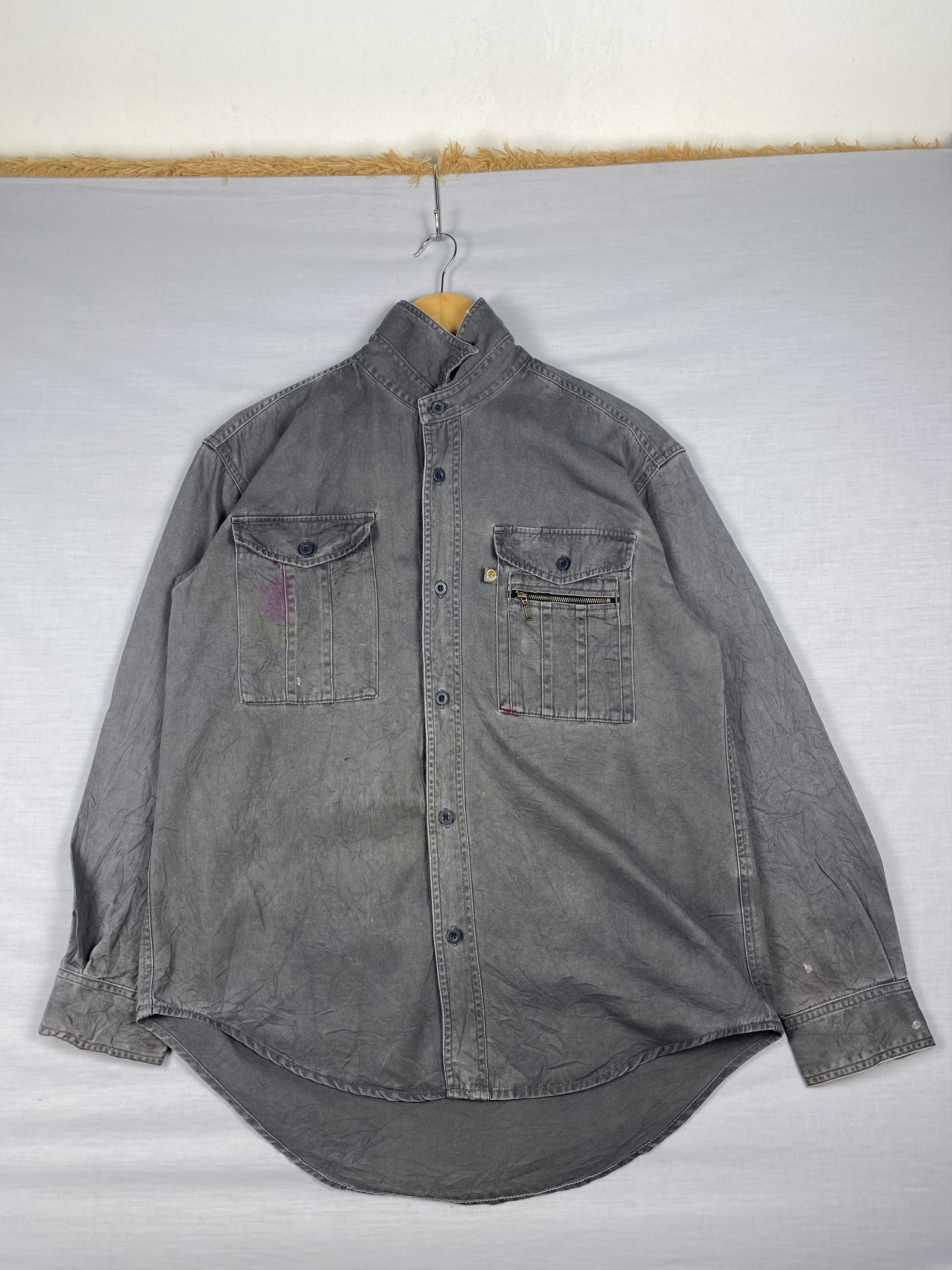 Japanese Brand Vintage Japanese Brand Button Up Twill Workwear Shirt Size US L / EU 52-54 / 3 - 1 Thumbnail
