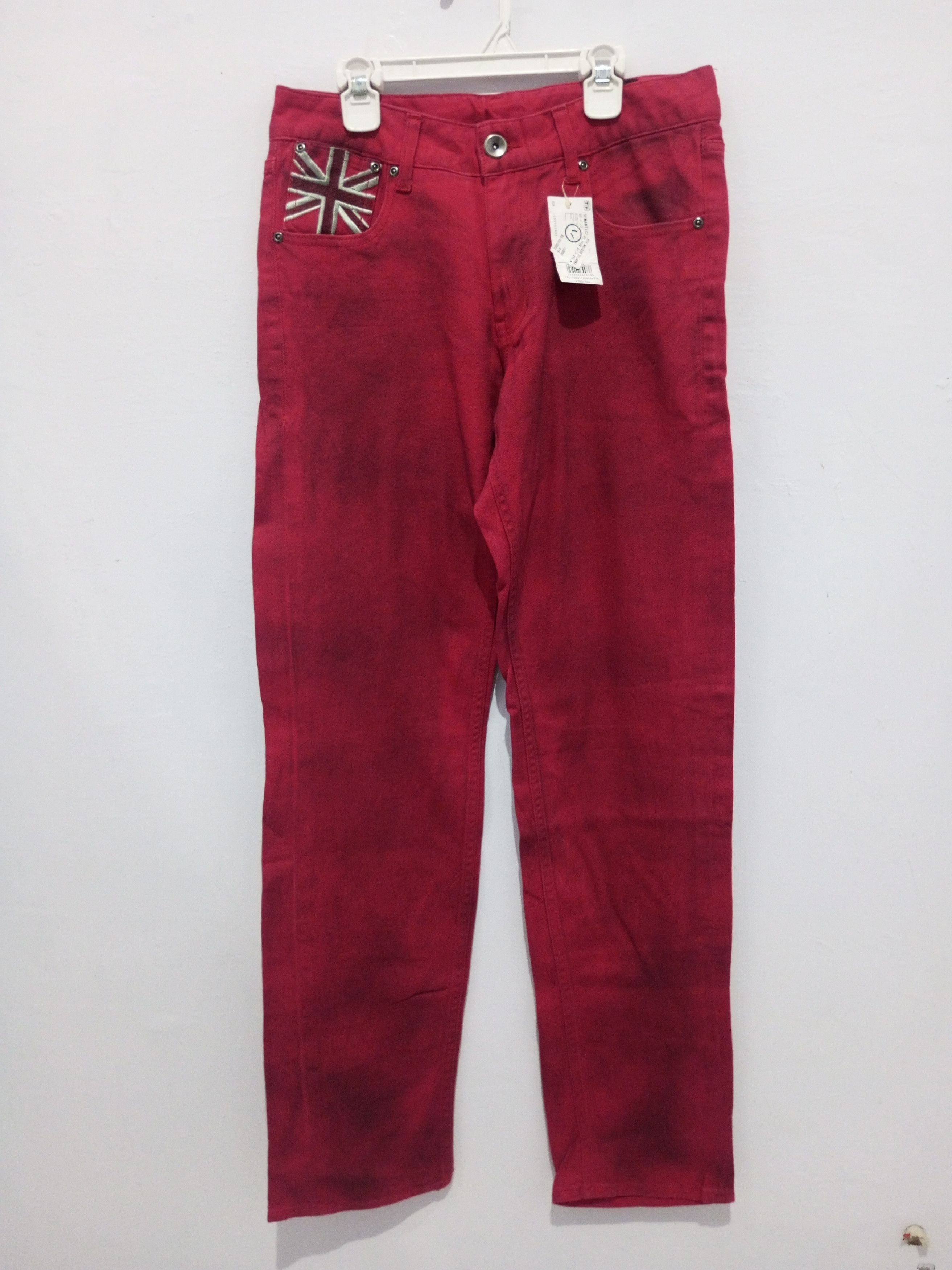 Semantic design england flag red denim