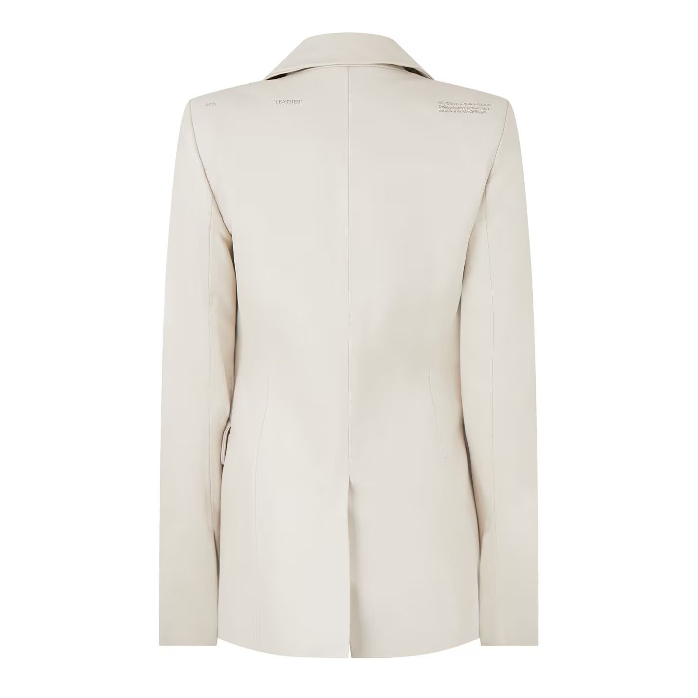 Off-White o1g2r1mq0125 Blazer in Ivory Size S / US 4 / IT 40 - 2 Thumbnail