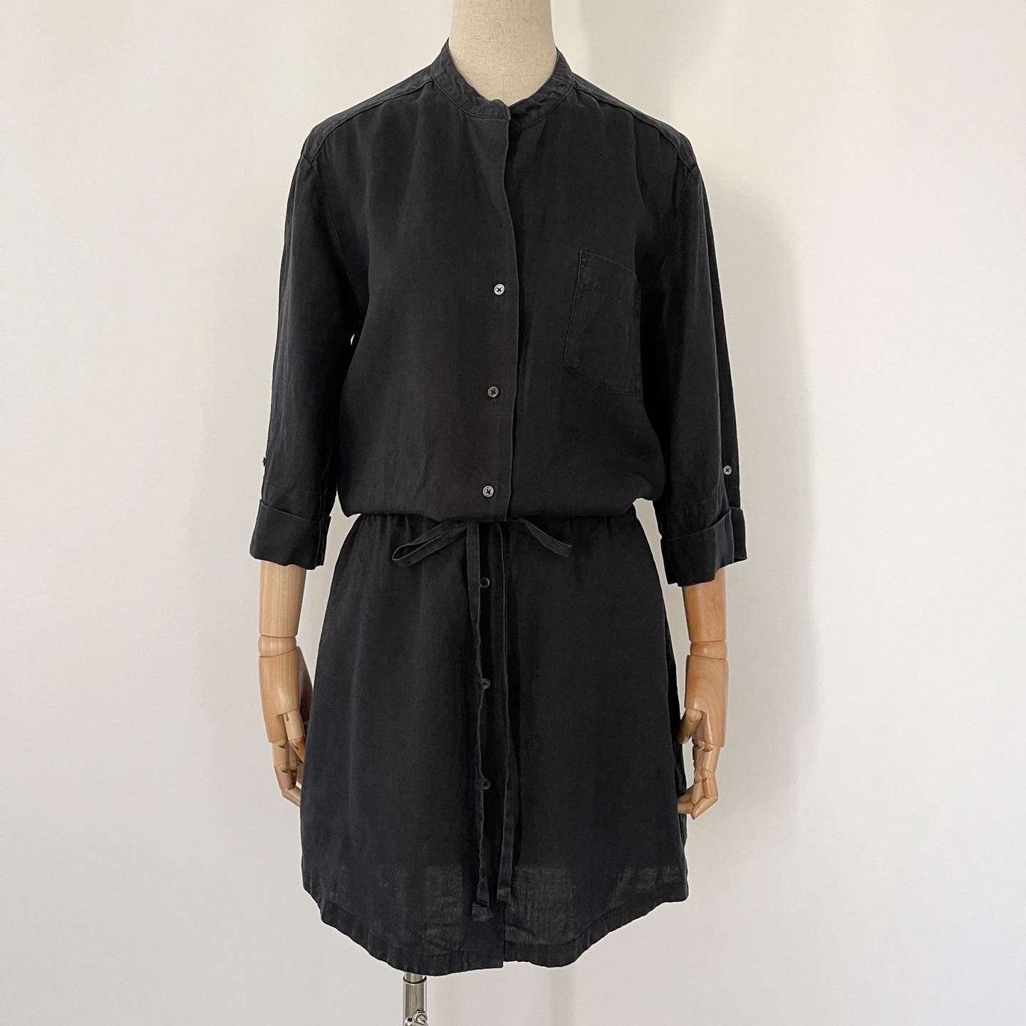 JAMES PERSE Black Linen Dress size 4 - erickpacheco.com.br