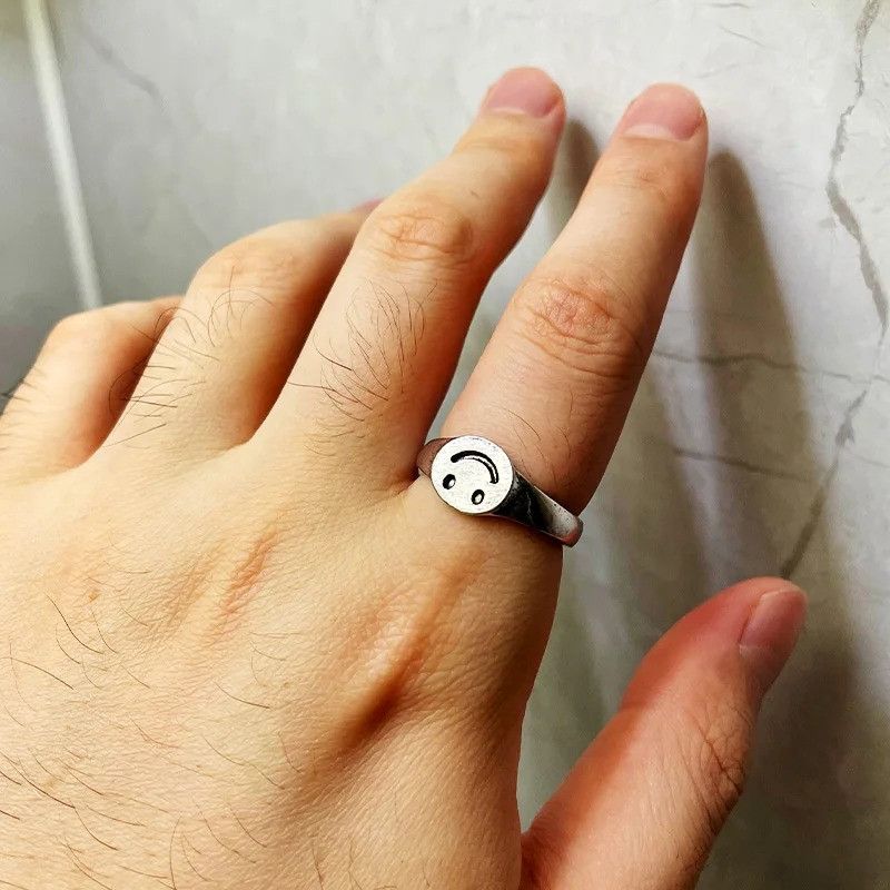 Other Retro Smile Face Ring Size ONE SIZE - 1 Thumbnail