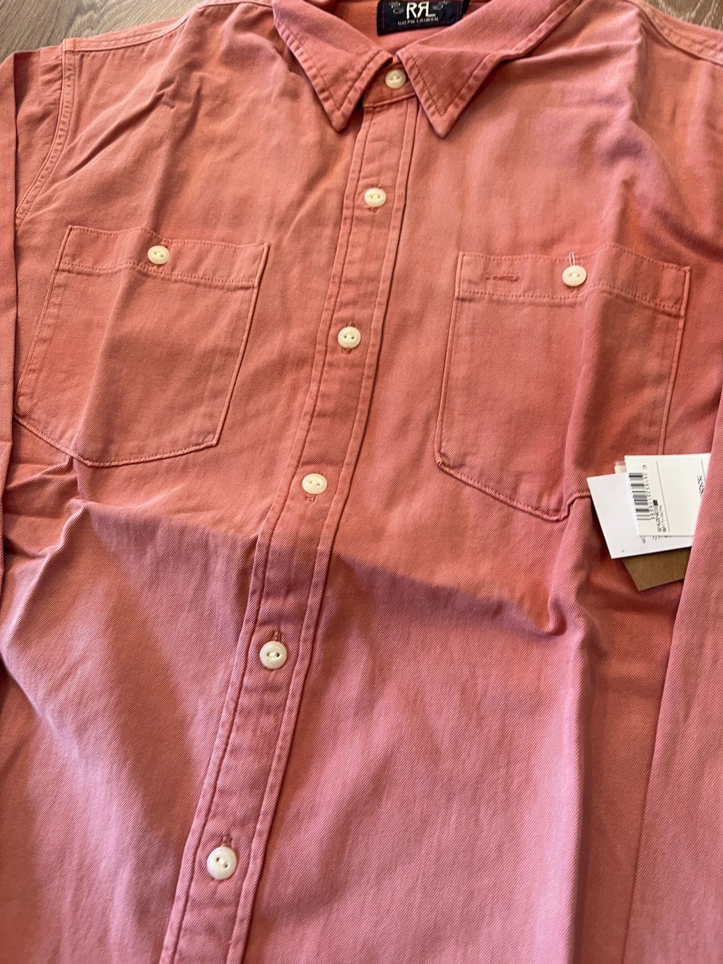 RRL Ralph Lauren RRL Garment Twill Work Shirt Red Washed XL 24AW Size US XL / EU 56 / 4 - 4 Thumbnail