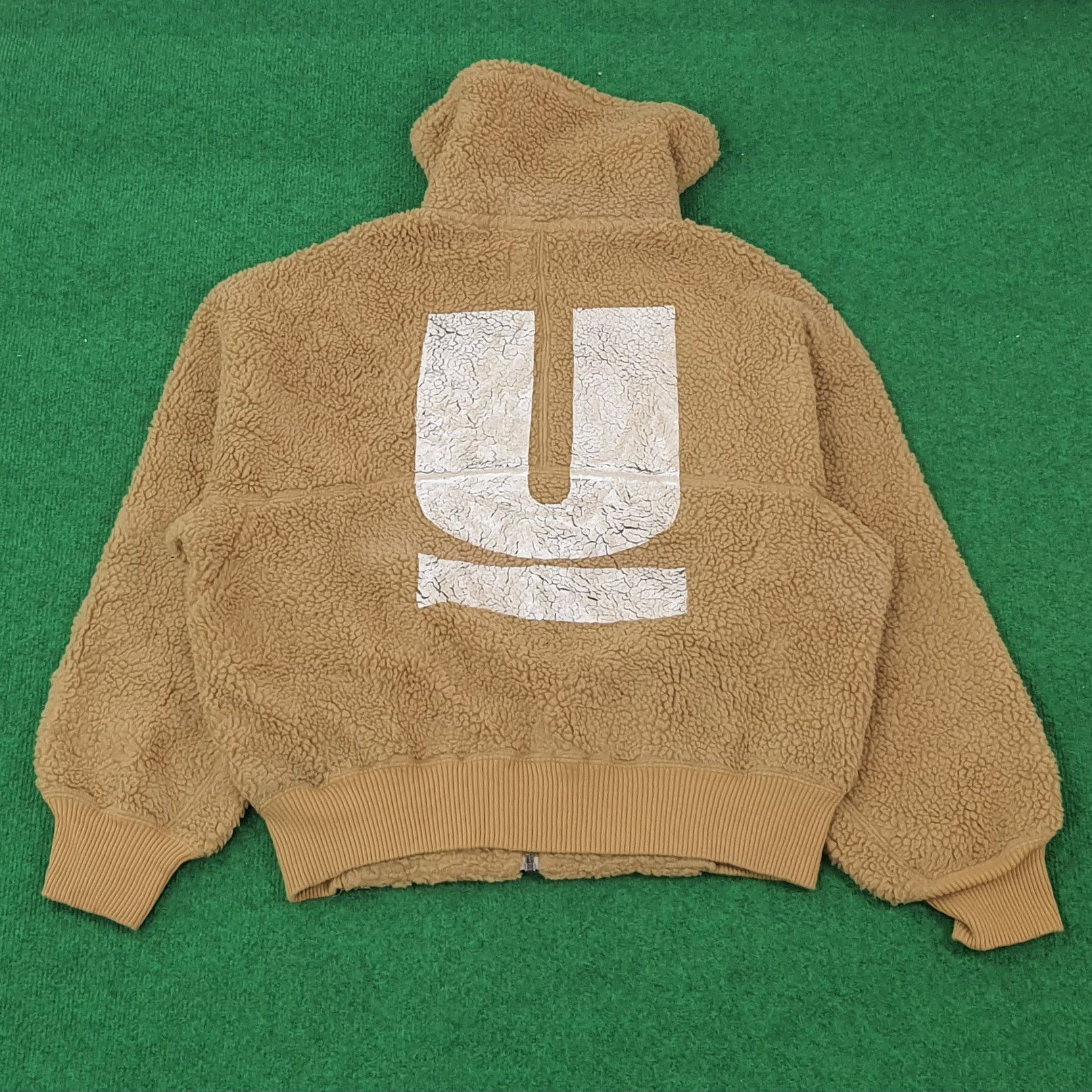 Vintage Uniqlo U Japanese Brand Custom Logo Fleece Jacket
