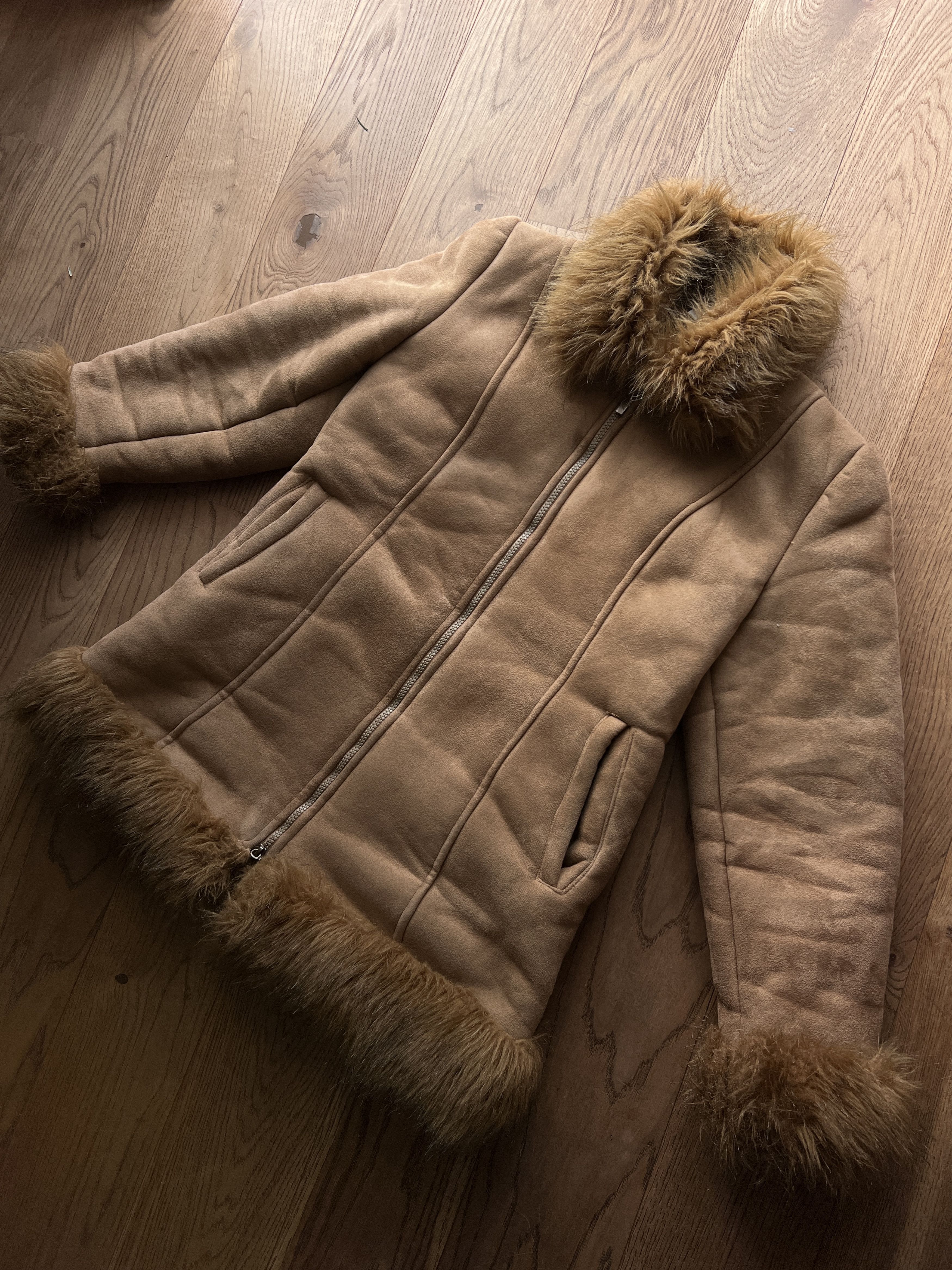 Hysteric Glamour Crazy vintage 00s shearling coat lamb fur jacket micro suede Size S / US 4 / IT 40 - 10 Thumbnail