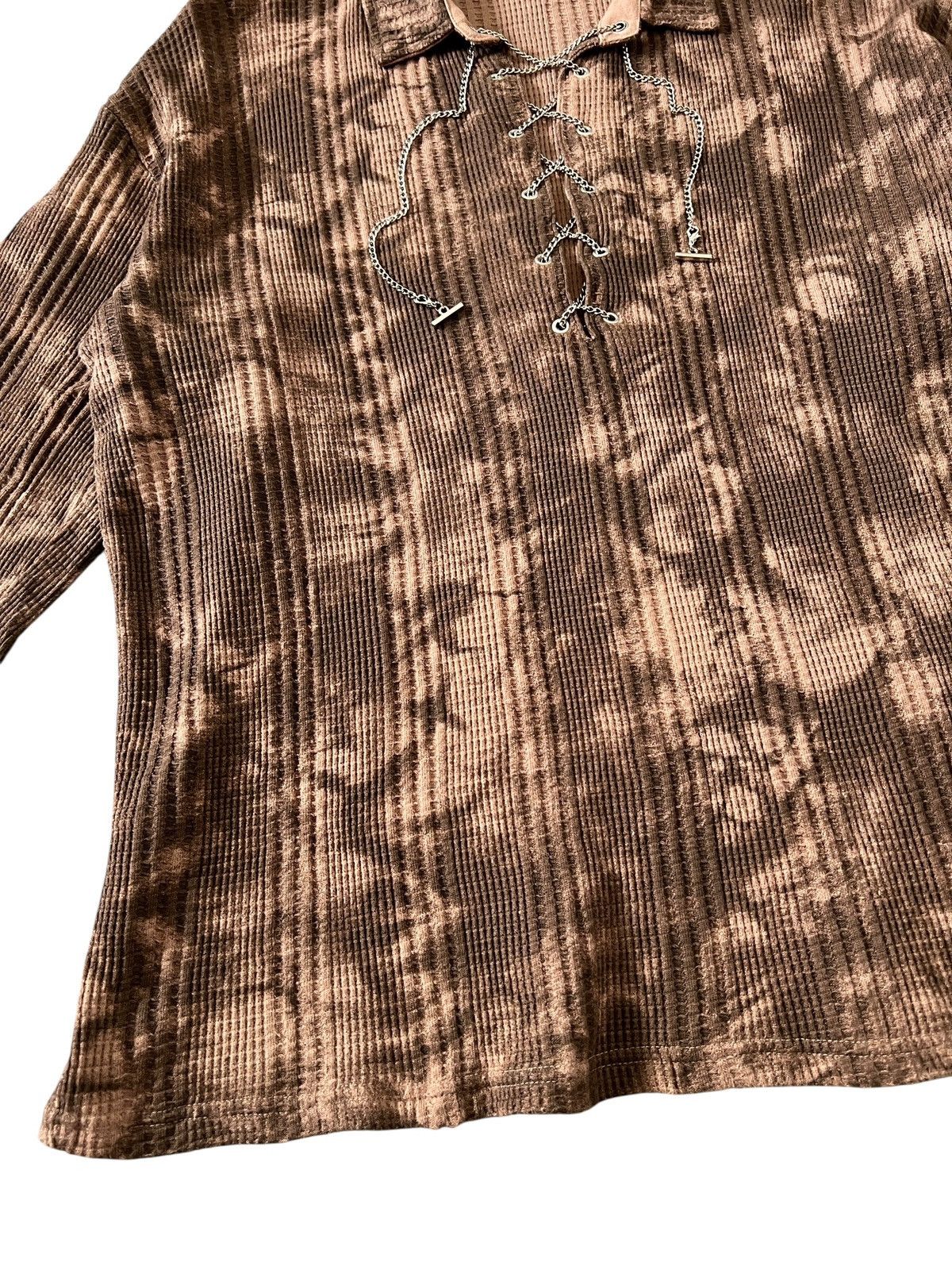 Japanese Brand Beaumere Aristocratic Bleached Metal Lace Longsleeve Shirt Size US M / EU 48-50 / 2 - 6 Thumbnail