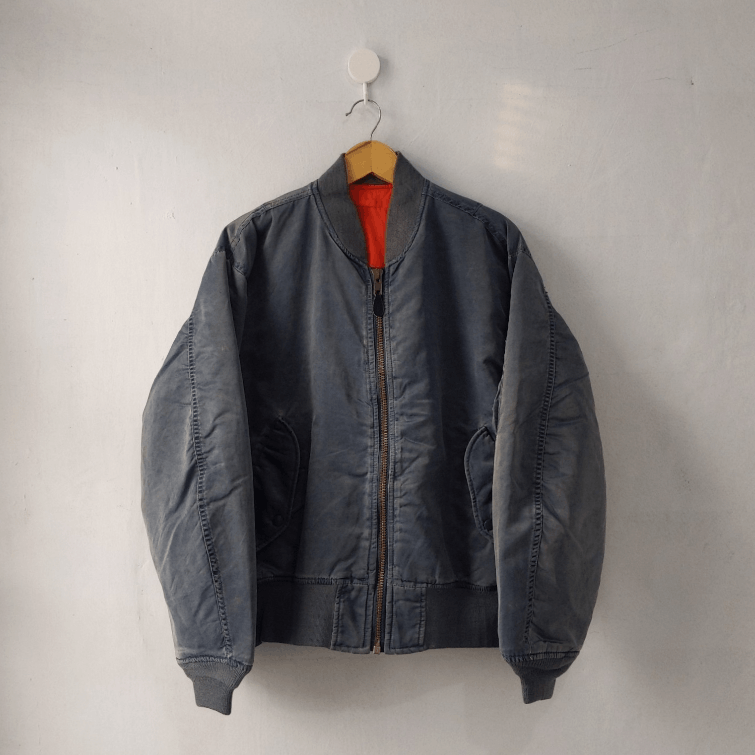 Japanese Brand × Vintage Vintage Sunfaded Purple Jacket Air Force Intermediate MA-1 Size US L / EU 52-54 / 3 - 3 Thumbnail